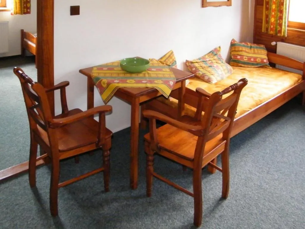 Seating area, Bed in Chalupa u Smrčiny