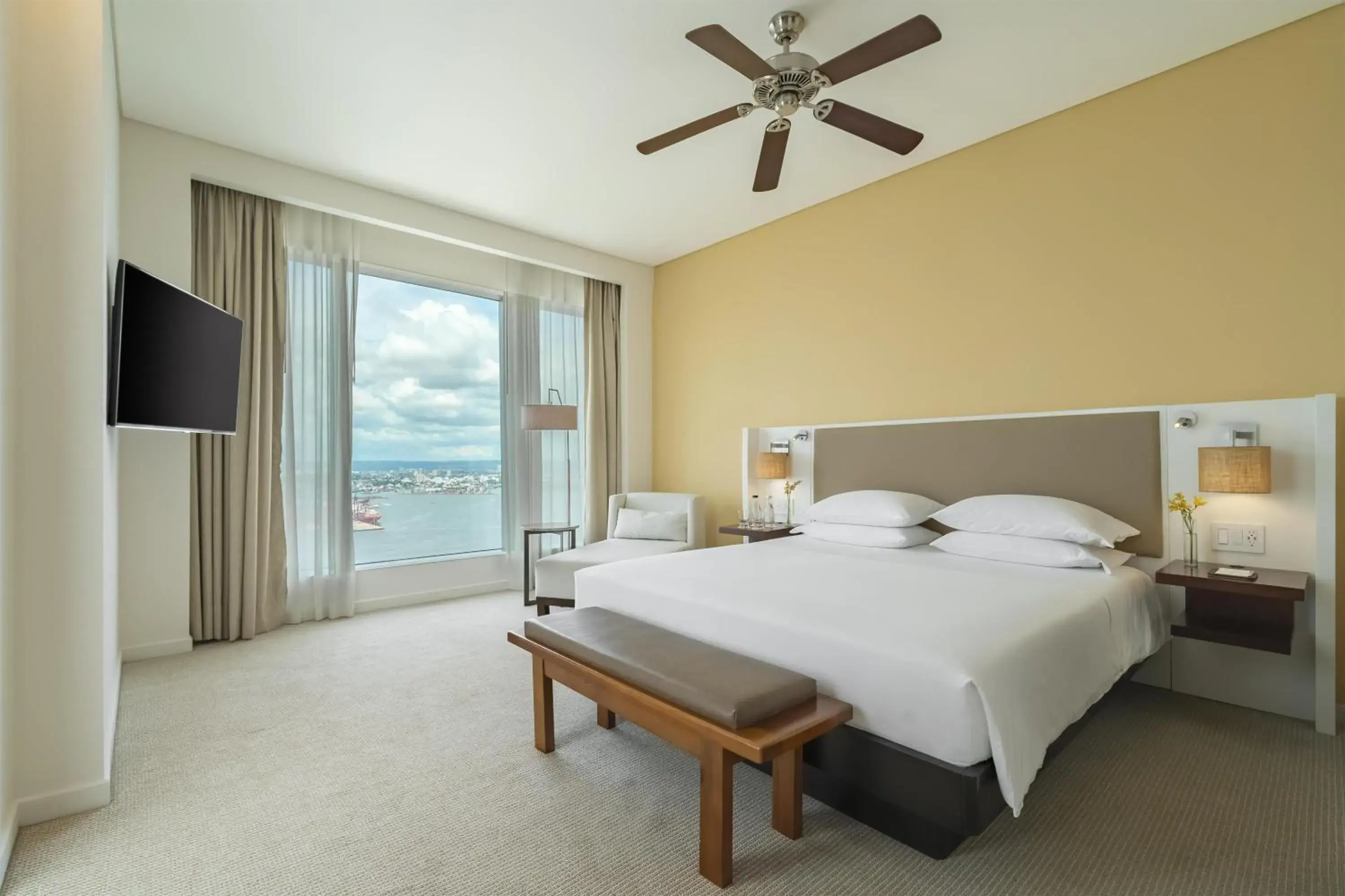 View (from property/room), Bed in Hyatt Regency Cartagena View (from property/room), Bed in Hyatt Regency Cartagena