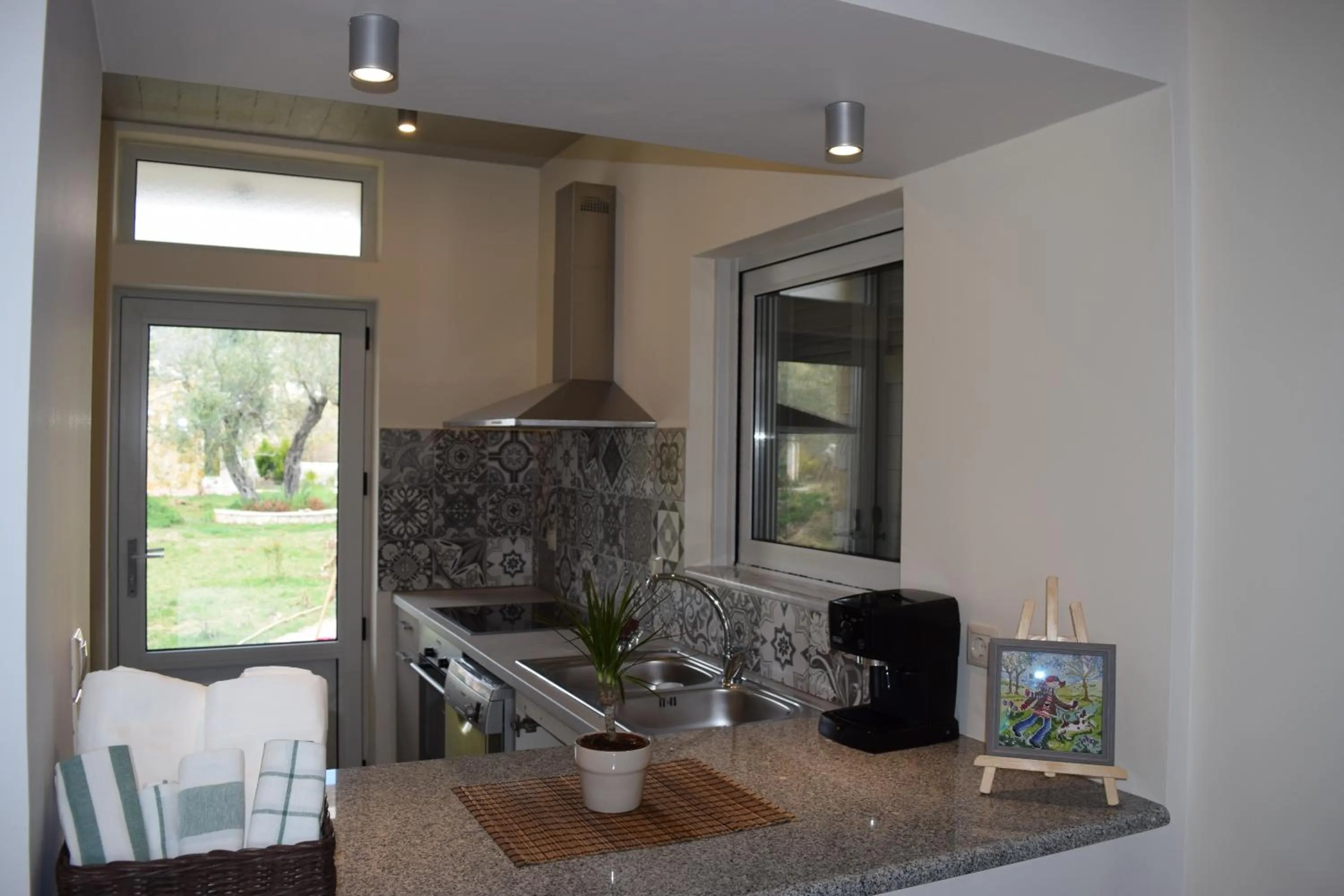 Kitchen or kitchenette in Three Stars Luxury Villas