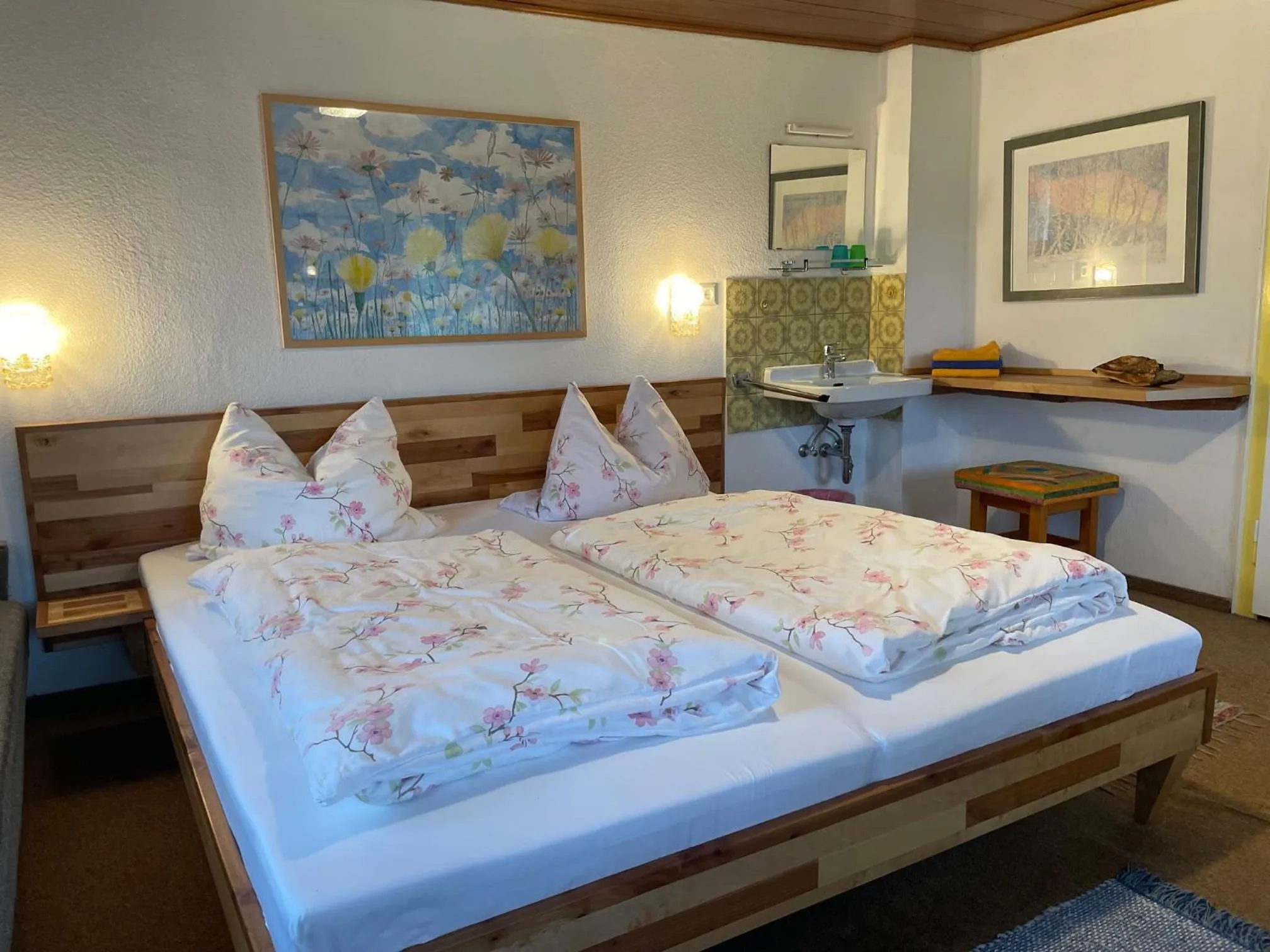 Photo of the whole room, Bed in Pension am Waldesrand