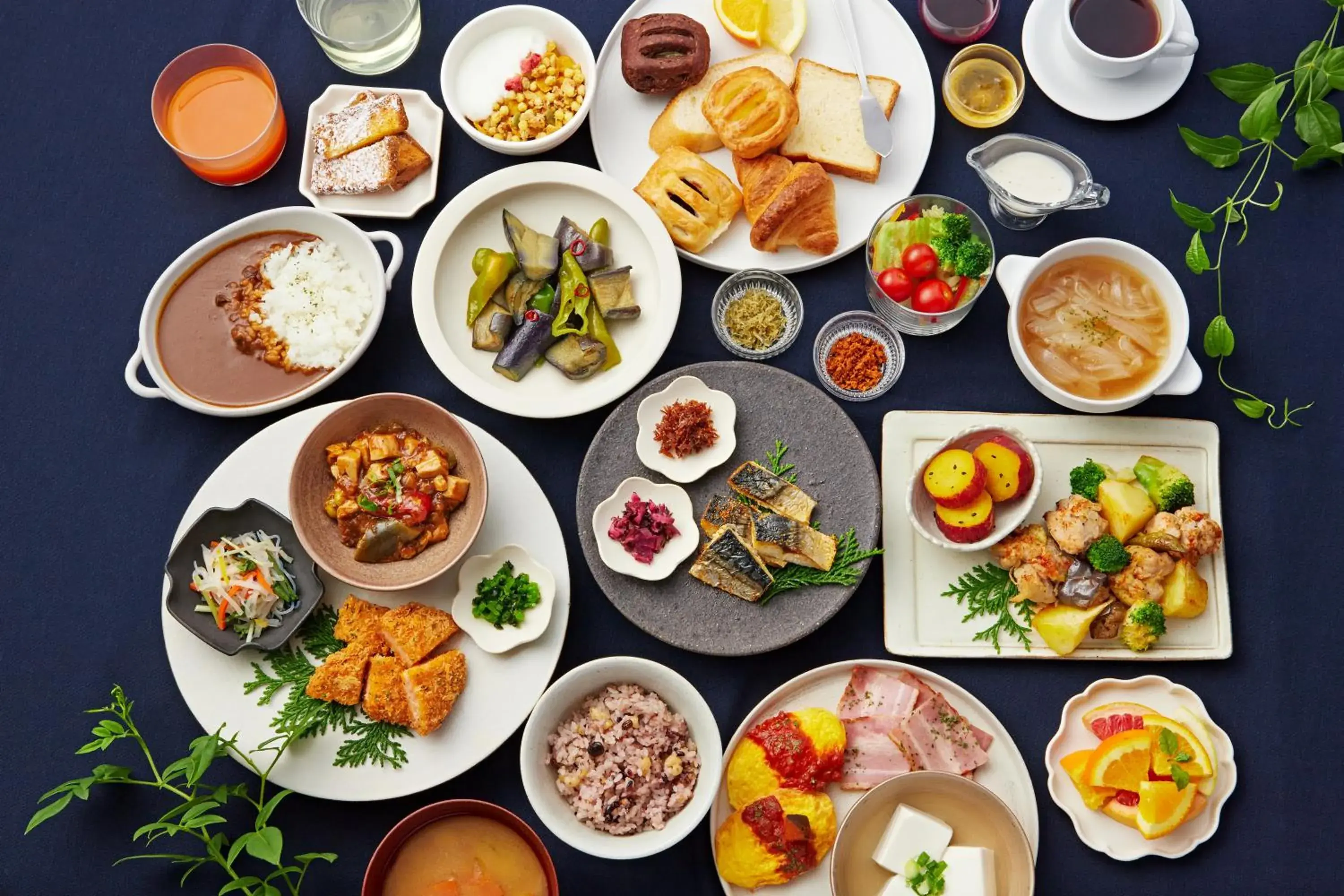 Buffet breakfast in Sotetsu Fresa Inn Kyoto-Hachijoguchi Buffet breakfast in Sotetsu Fresa Inn Kyoto-Hachijoguchi