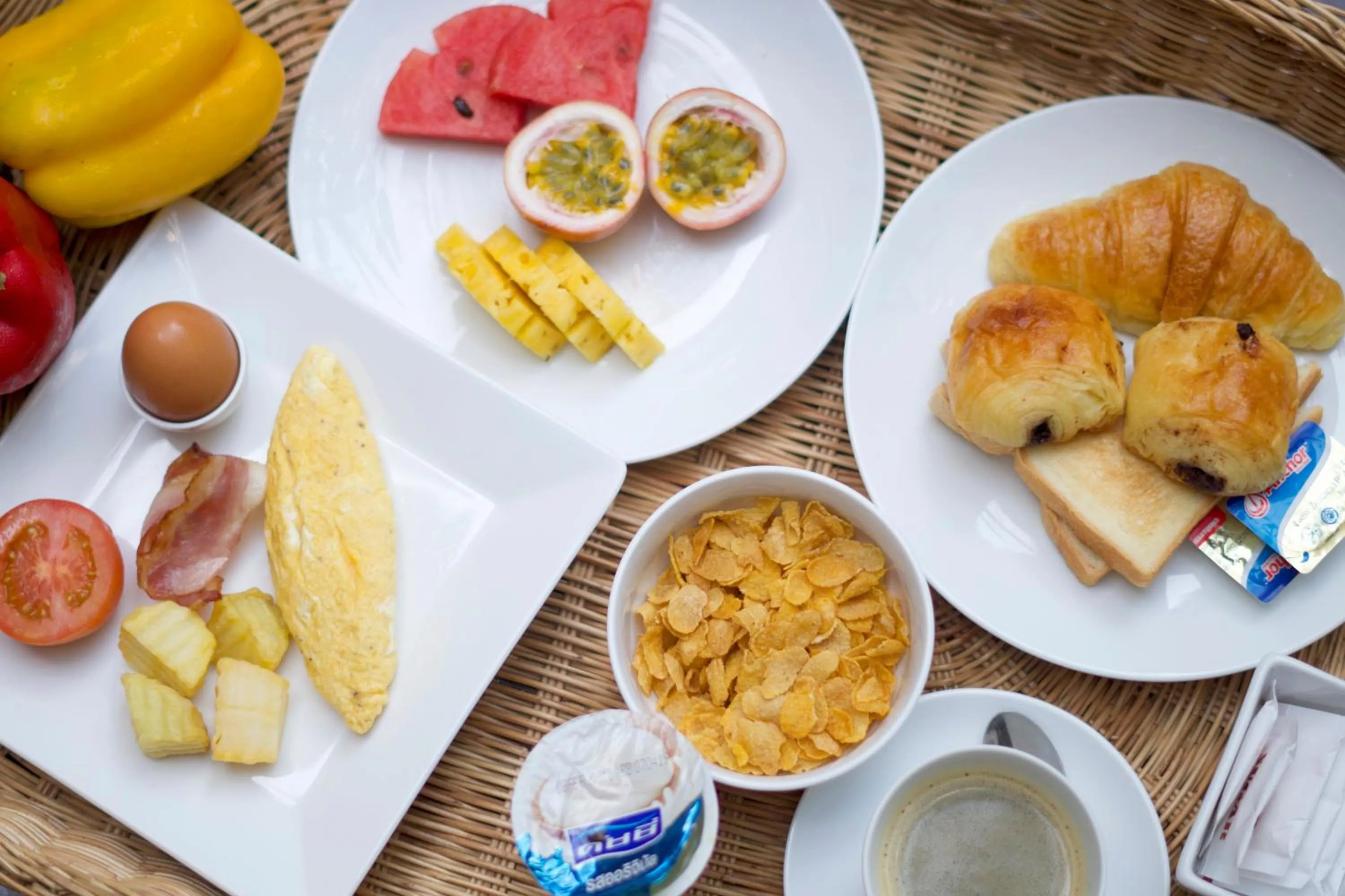 American breakfast in SK Residence