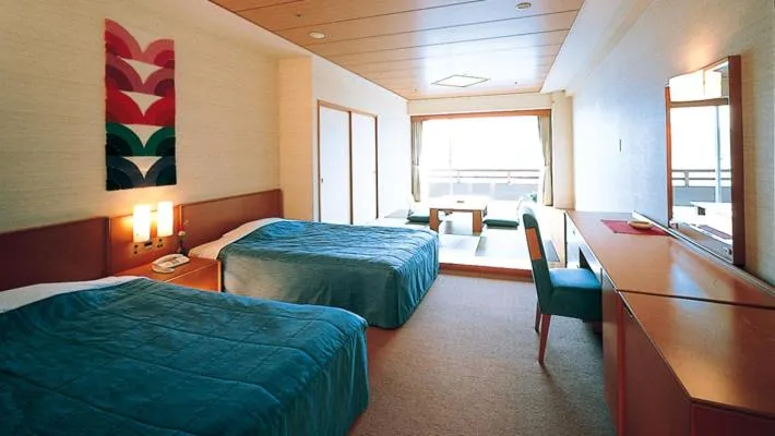 Bed in Akazawa Onsen Hotel