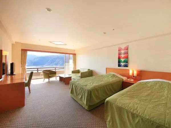 Bed in Akazawa Onsen Hotel Bed in Akazawa Onsen Hotel