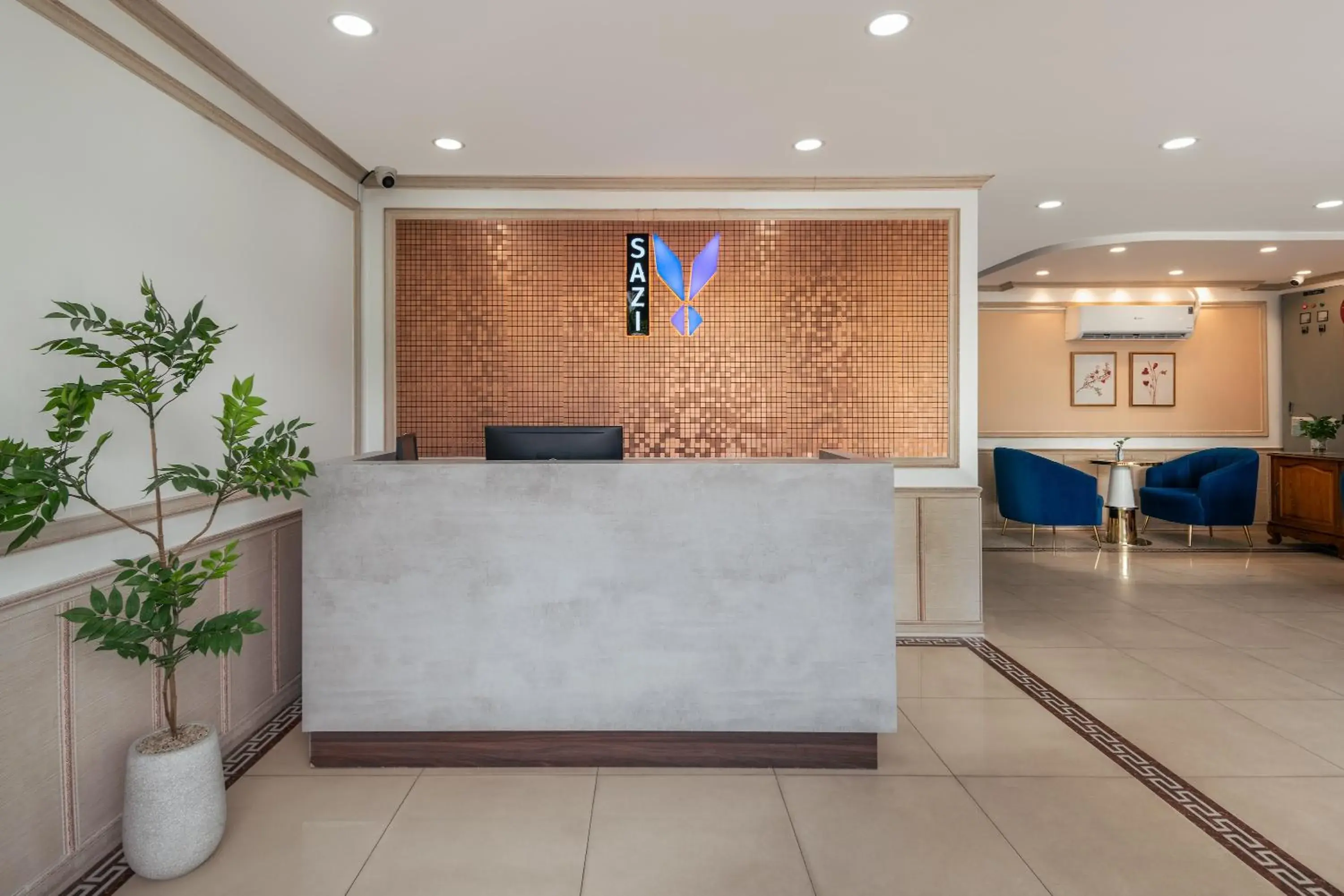 Lobby or reception in SAZI Erato Hotel - Free Airport & Breakfast Lobby or reception in SAZI Erato Hotel - Free Airport & Breakfast