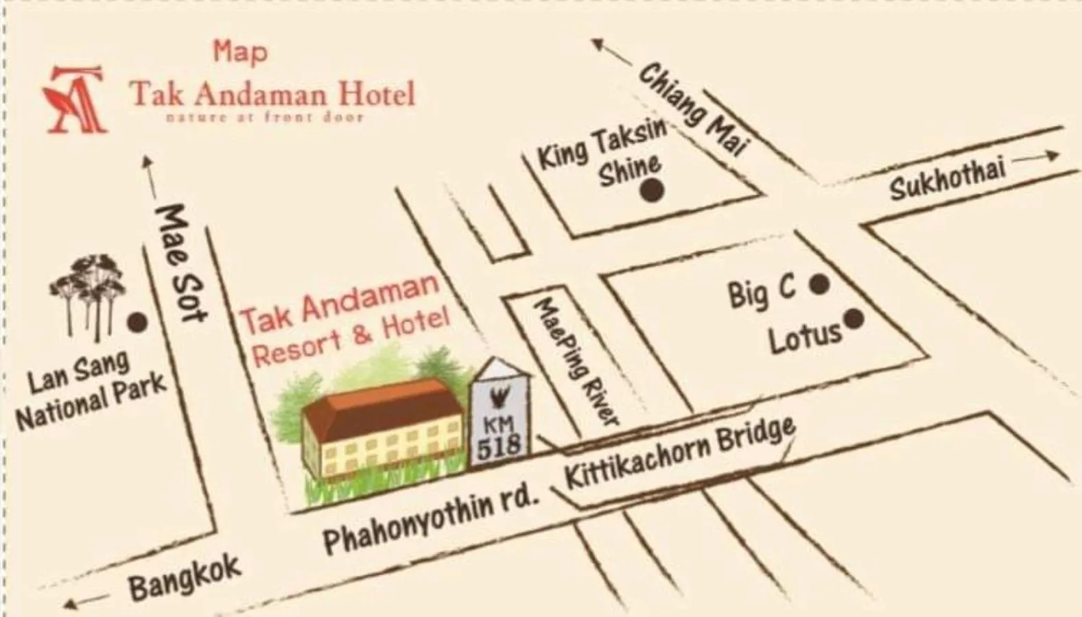 Location in Tak Andaman Resort & Hotel