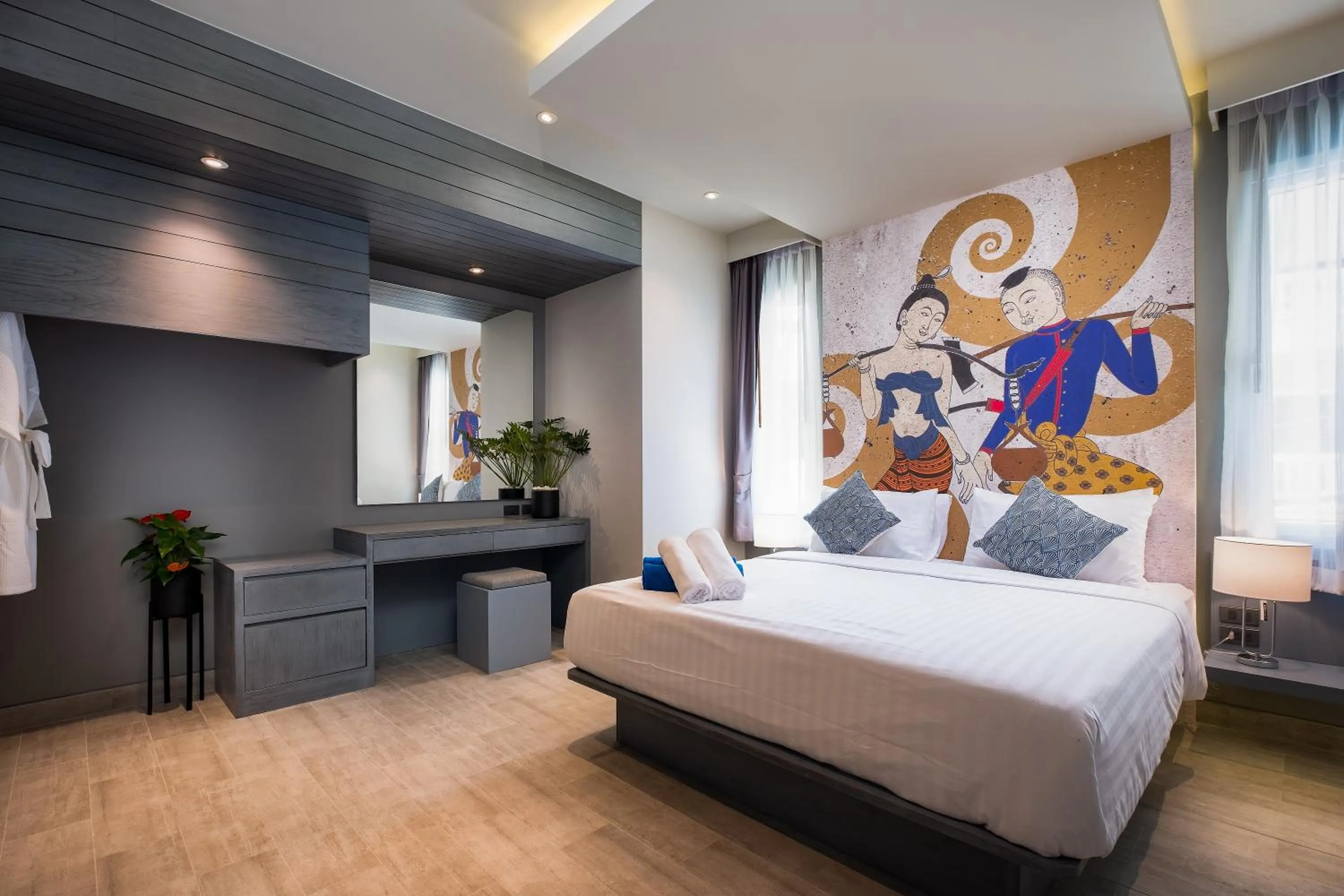 Bedroom, Bed in Karon Beach Pool Villa - Sha Extra Plus