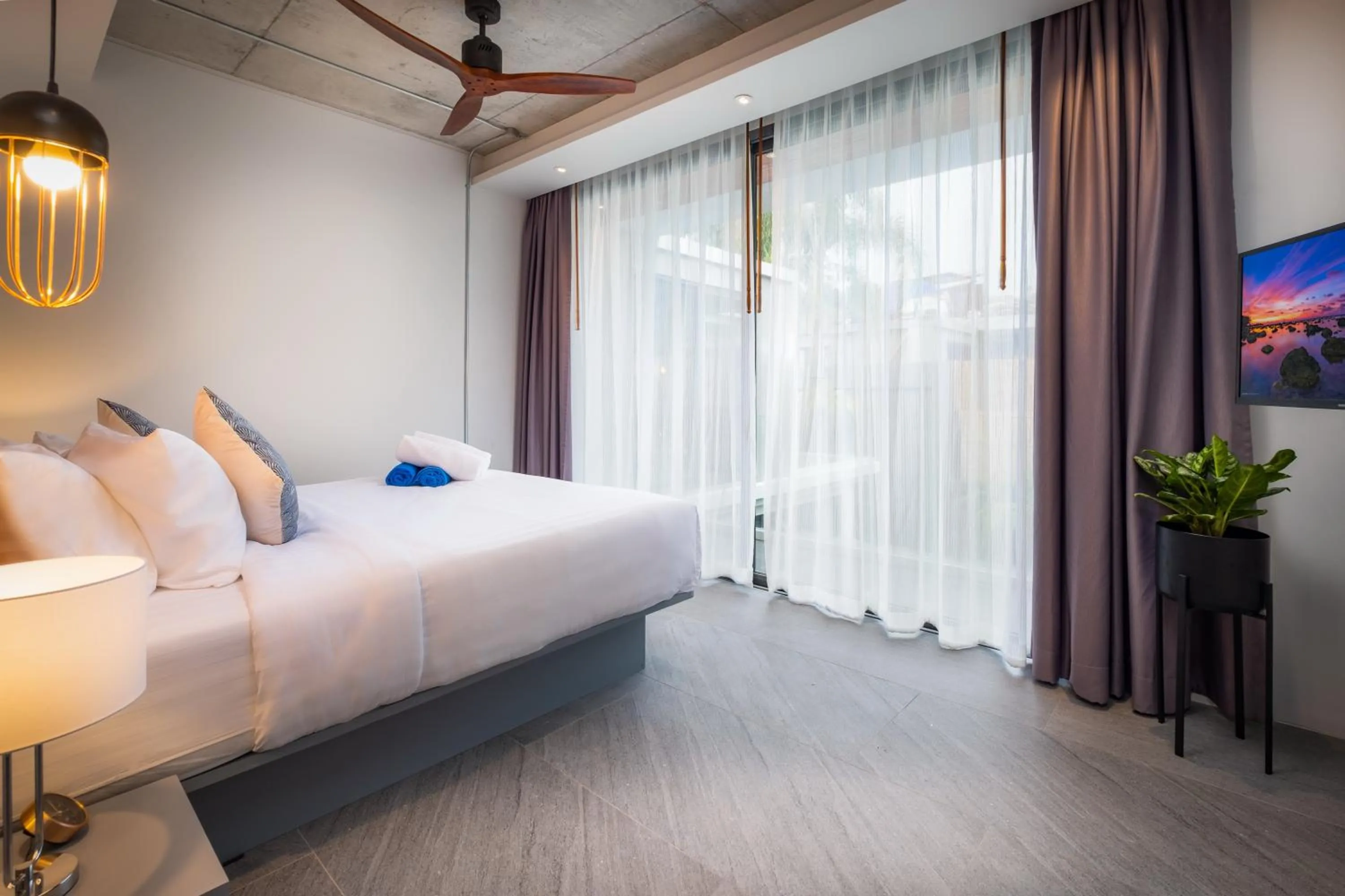 Bedroom, Bed in Karon Beach Pool Villa - Sha Extra Plus