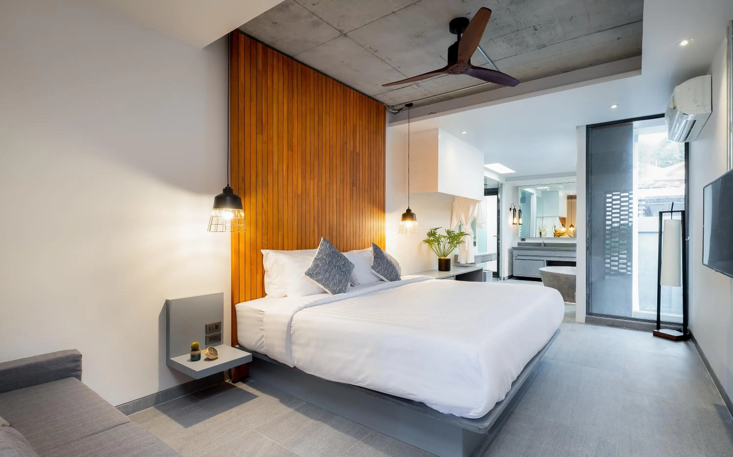 Bedroom, Bed in Karon Beach Pool Villa - Sha Extra Plus