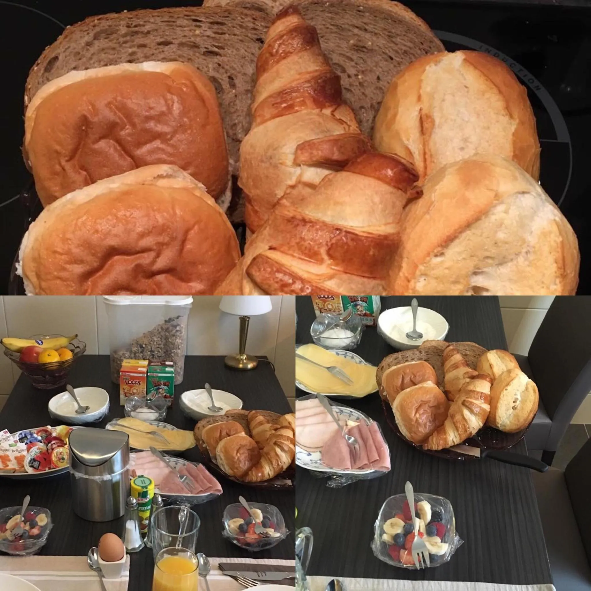 Continental breakfast in Bed&Breakfast de Hooimoat
