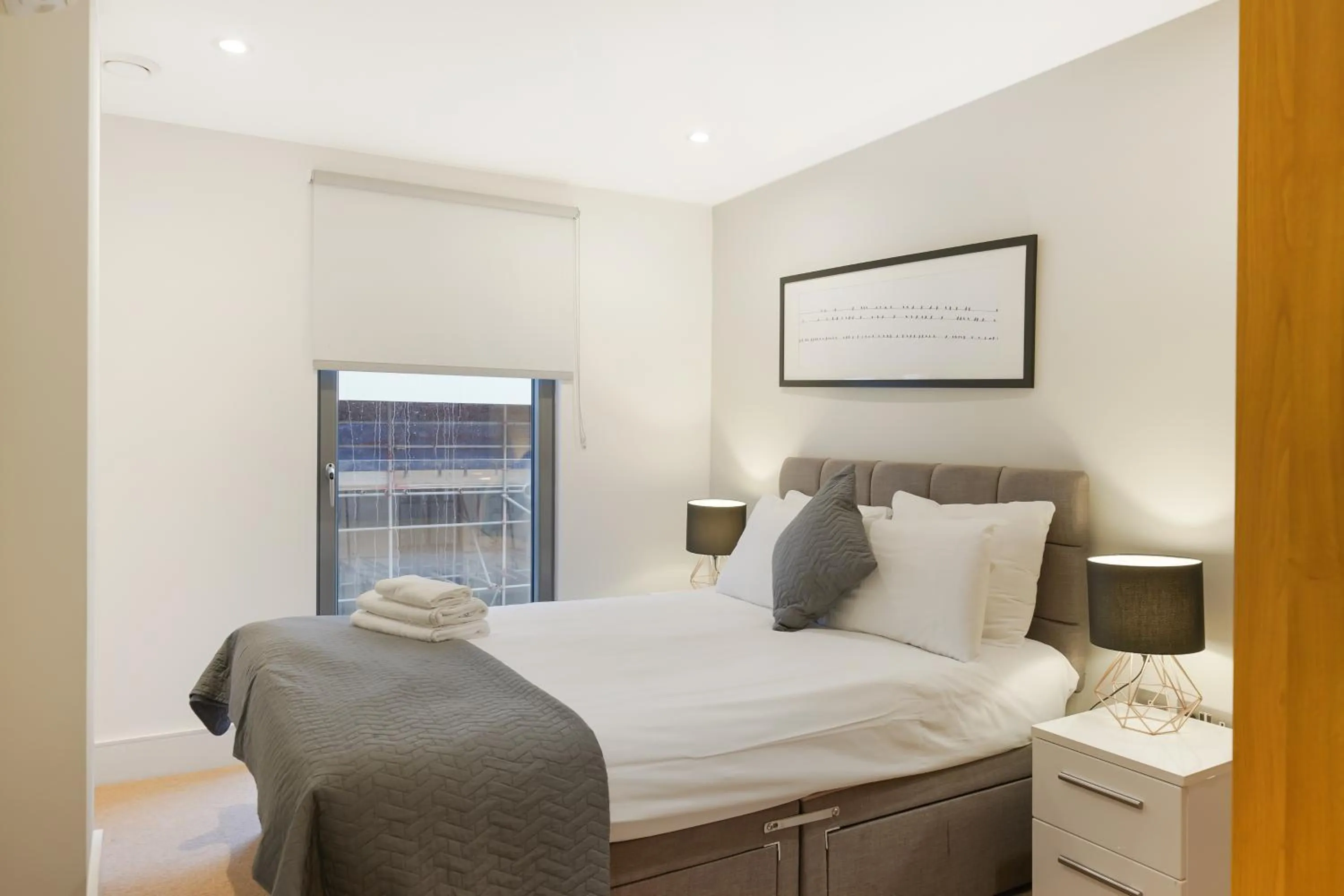 Bedroom, Bed in Modern Apartments in Bayswater Central London FREE WIFI & AIRCON by City Stay Aparts London