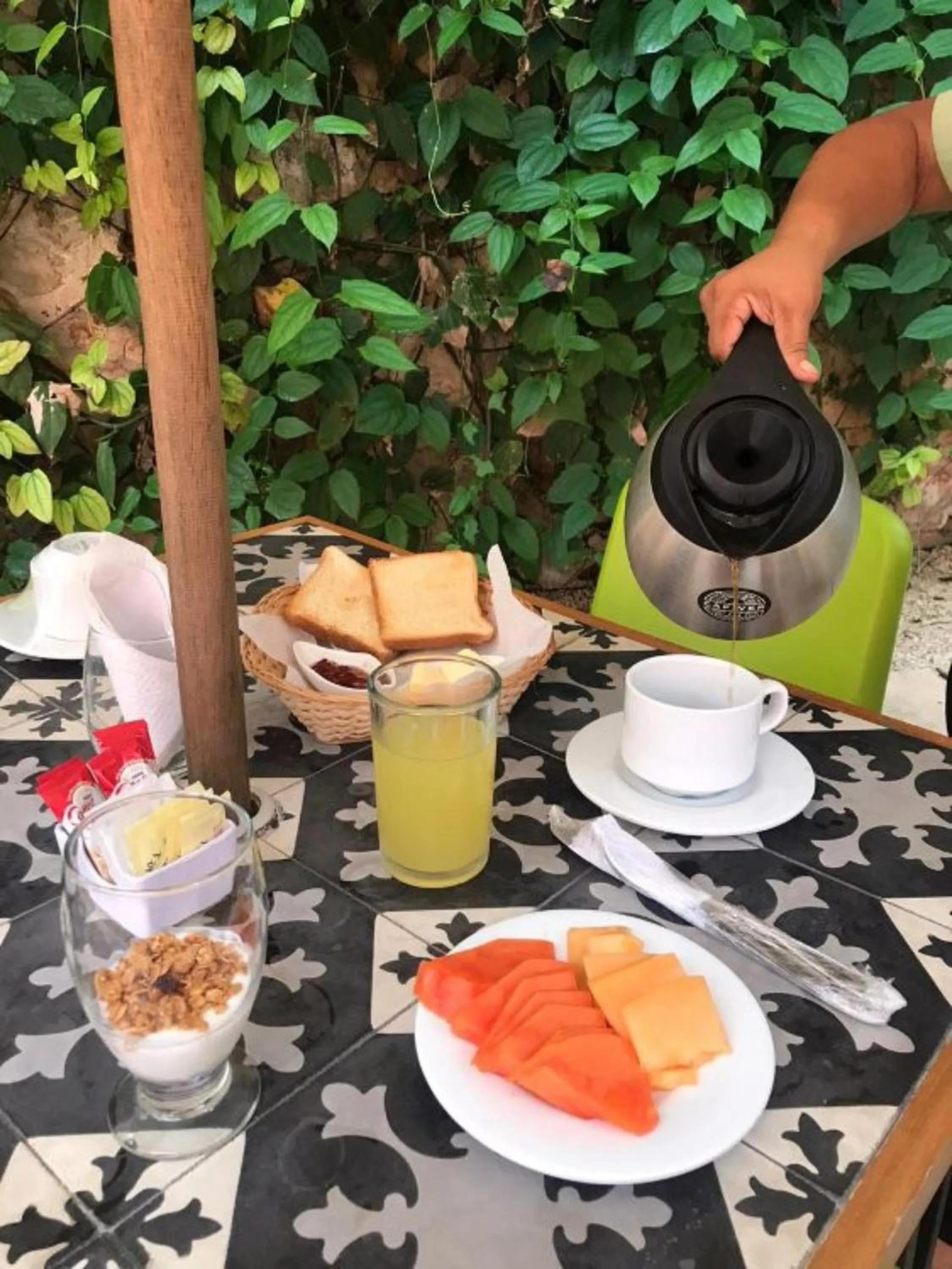 Continental breakfast in Casona 61 Boutique Hotel Mérida