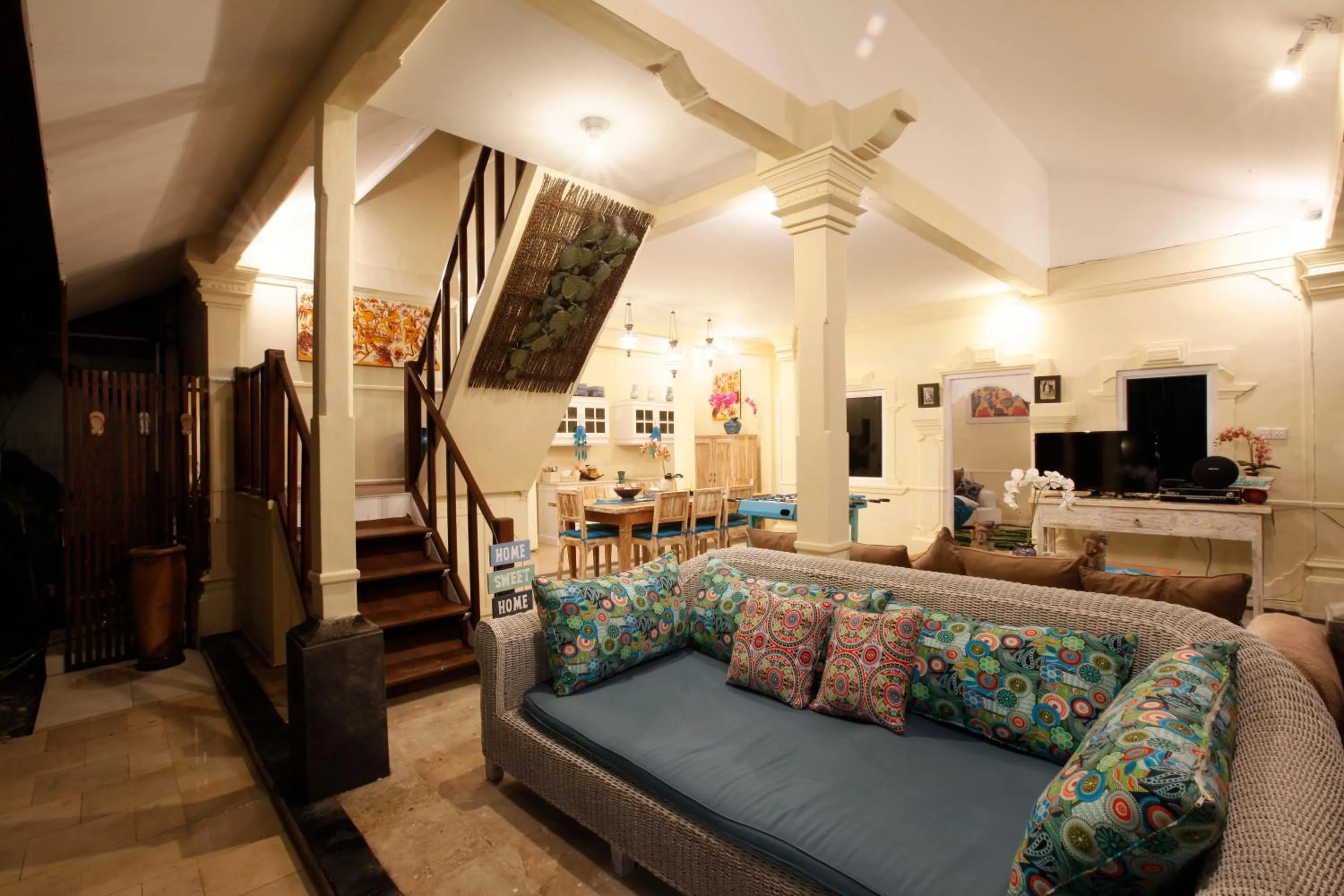 Living room, Bed in Villa Alam Biru Gardenia