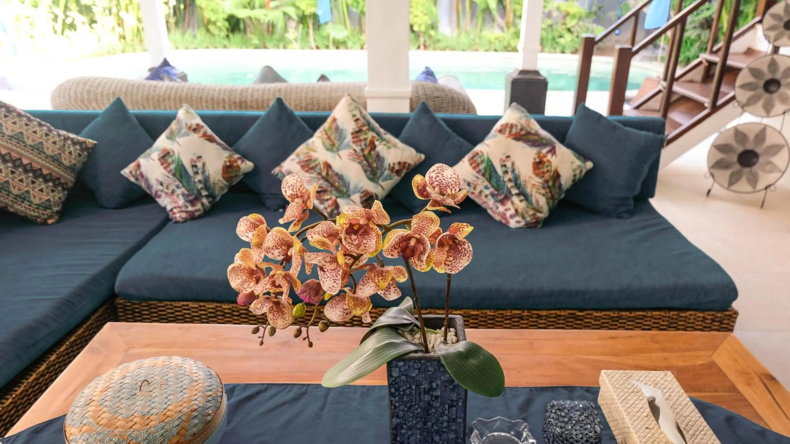 Seating area in Villa Alam Biru Gardenia