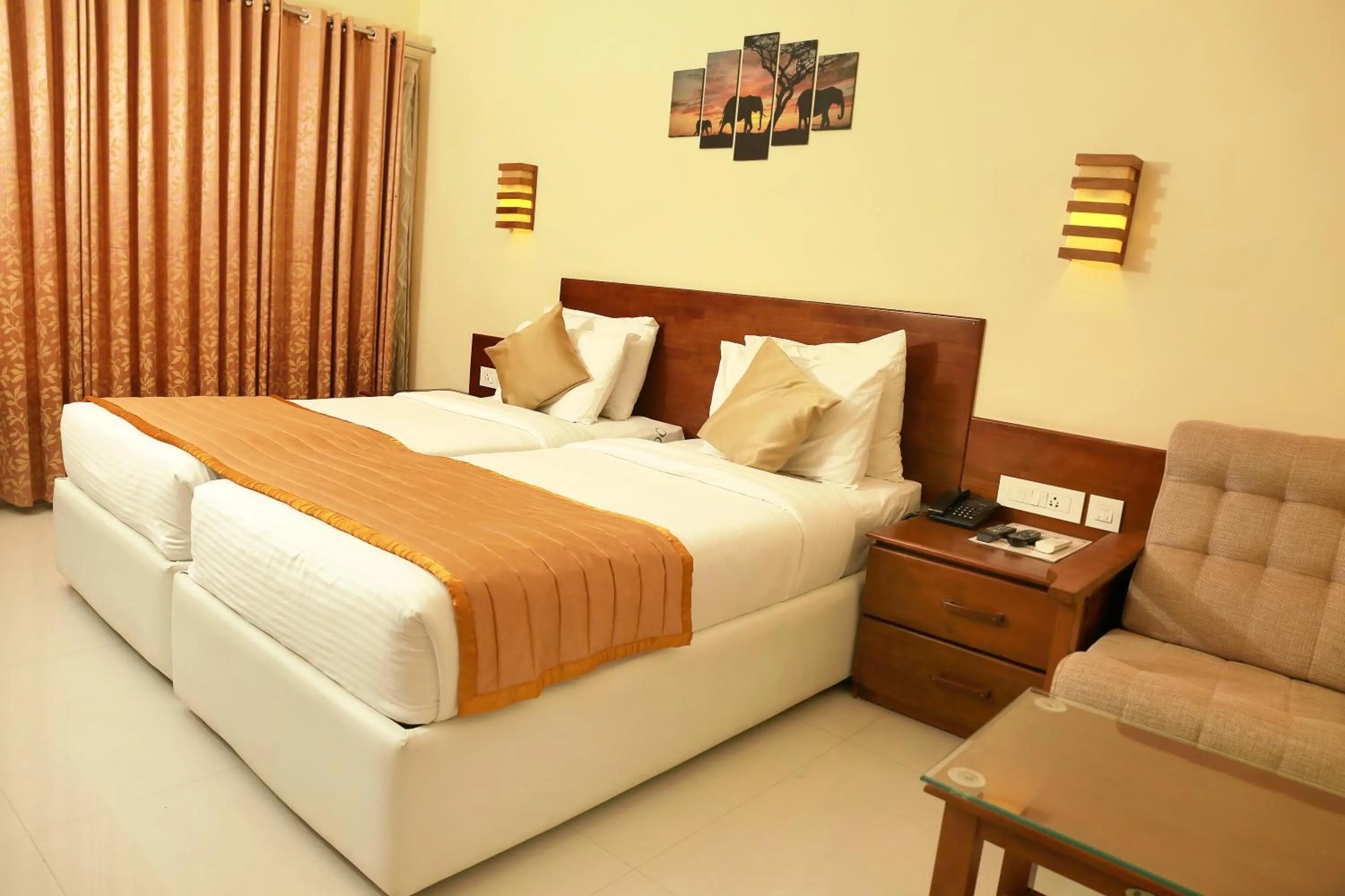 Bed in KTDC Grand Chaithram