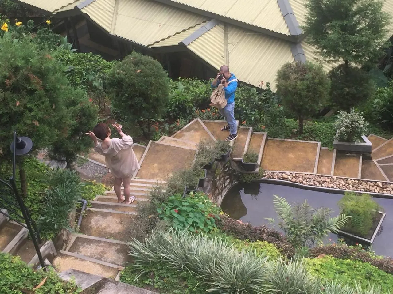 Garden view in Train View Chalet
