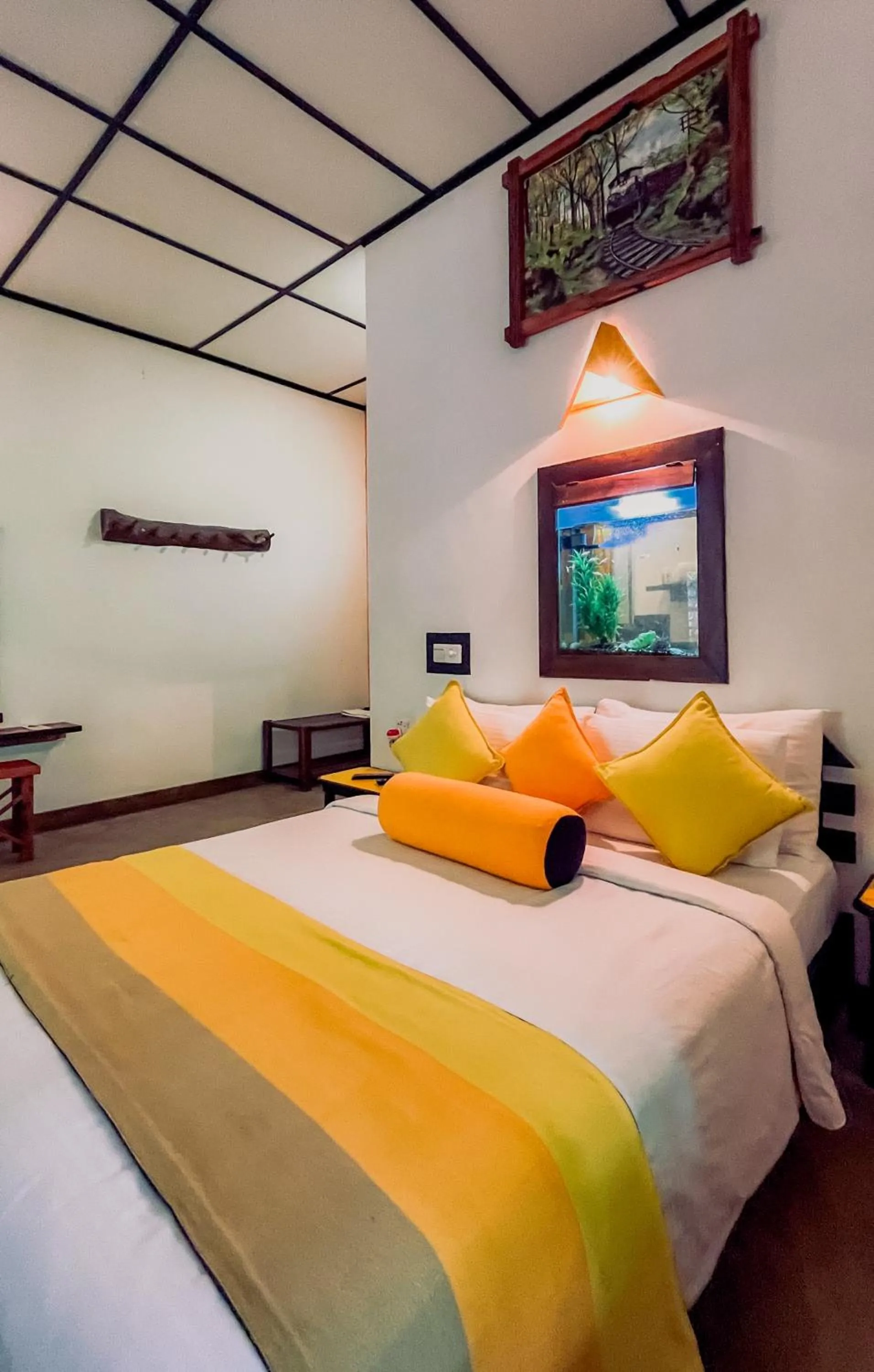 Bed in Train View Chalet