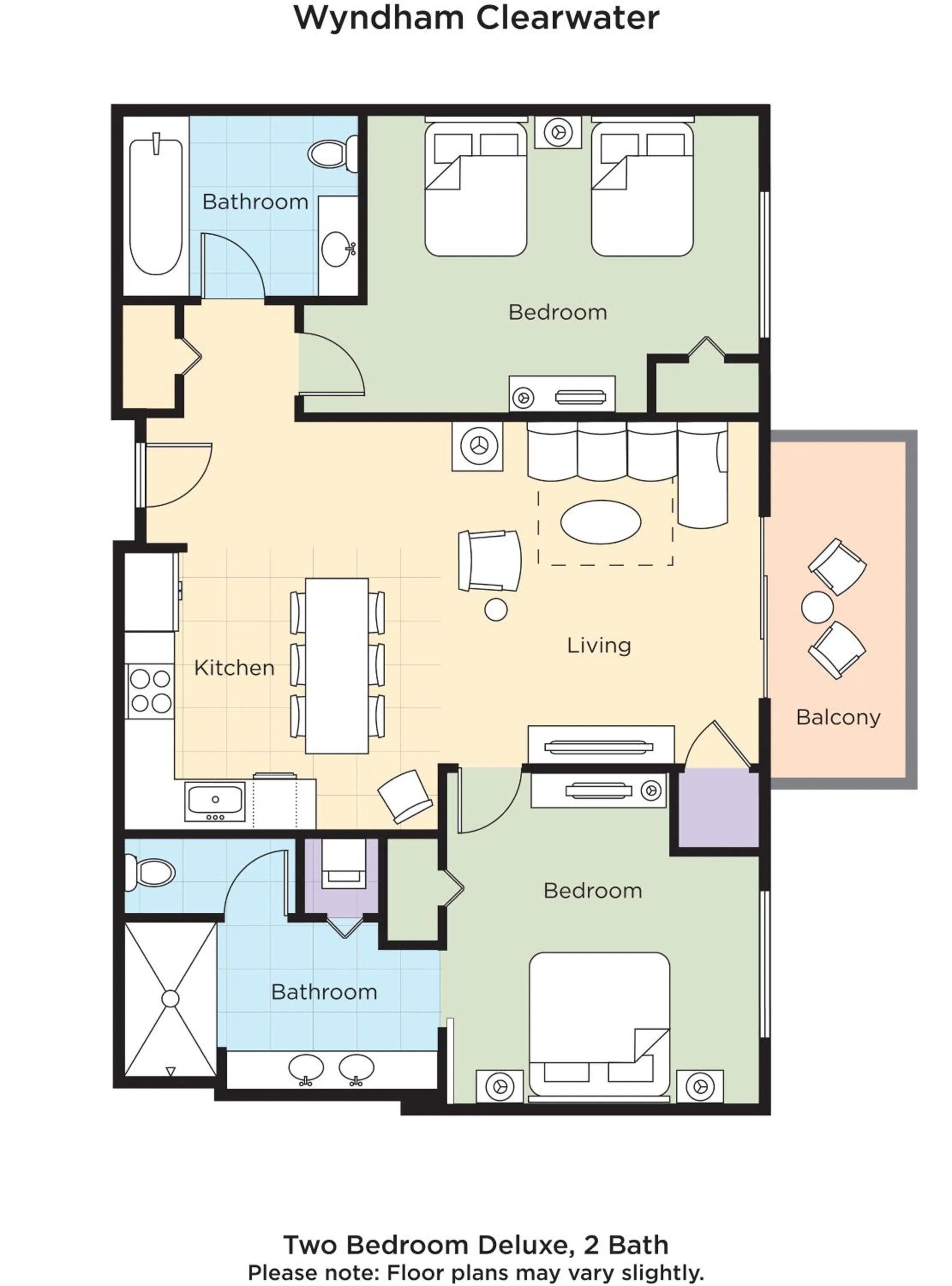 Floor plan in Club Wyndham Clearwater Beach Resort