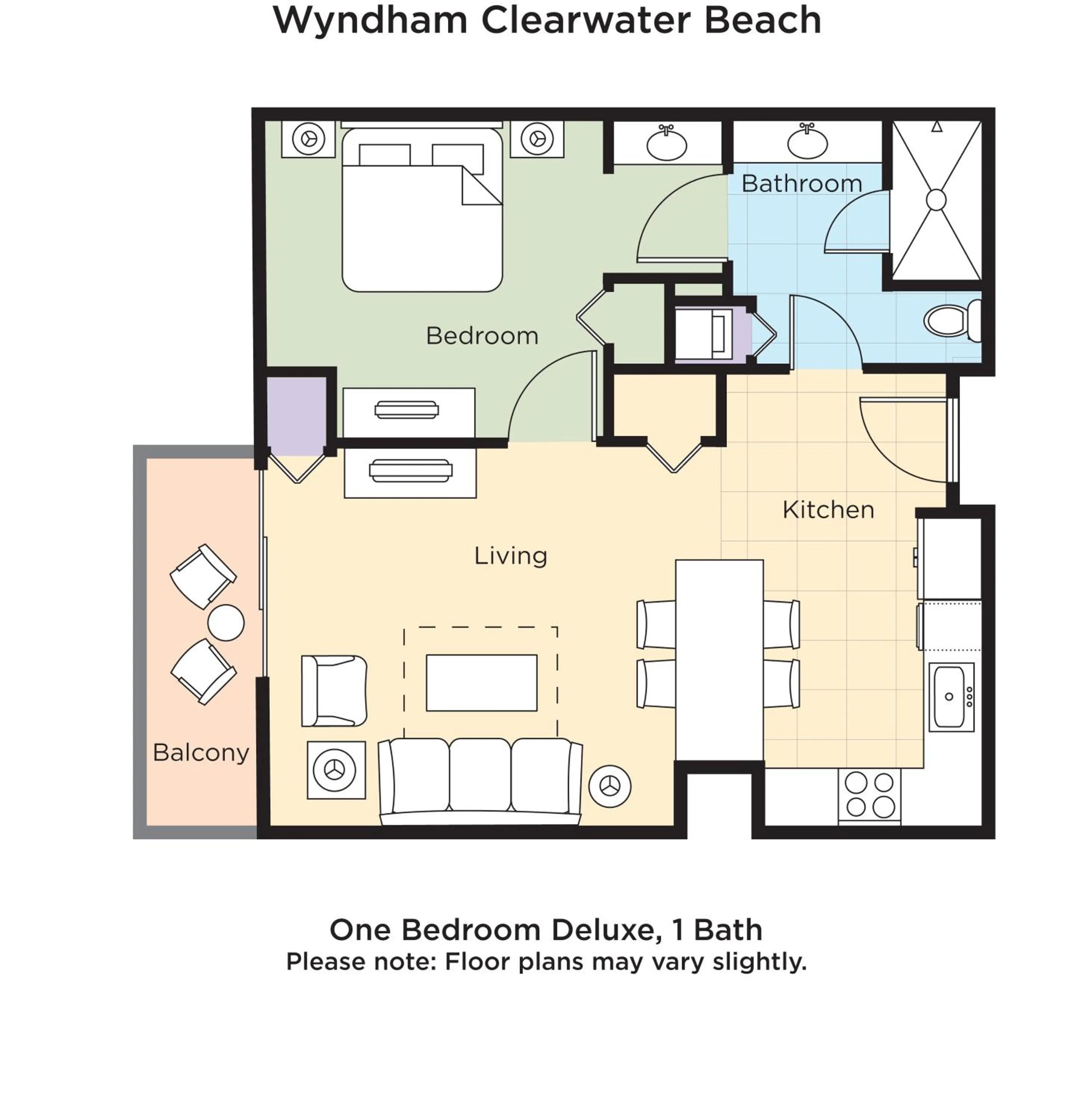 Floor plan in Club Wyndham Clearwater Beach Resort