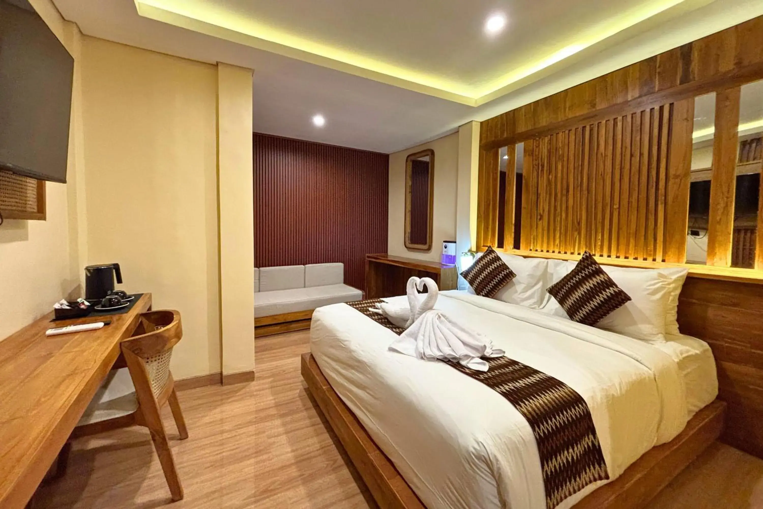 Seating area, Bed in AB Hotel Kuta Seating area, Bed in AB Hotel Kuta