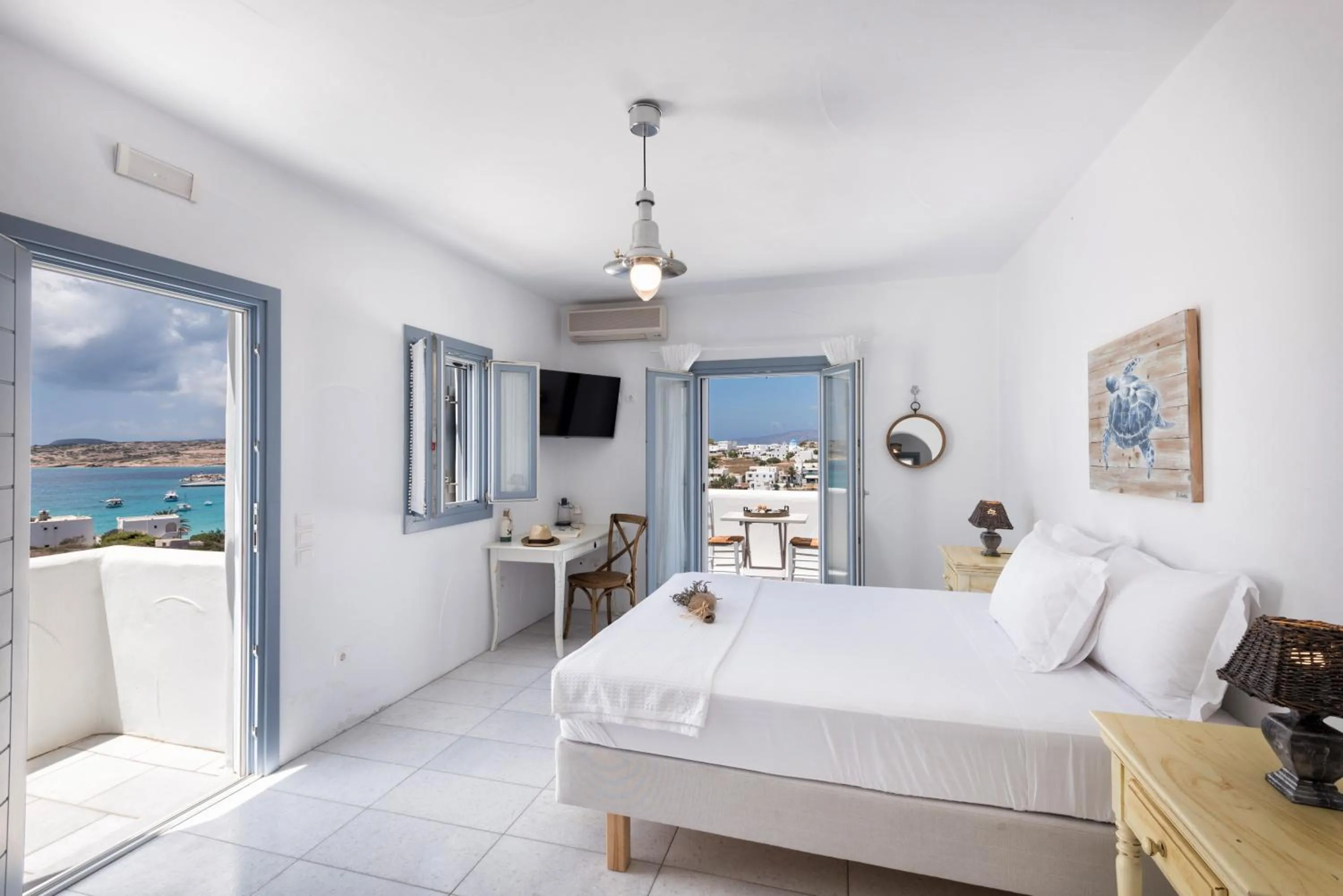 Balcony/Terrace, Bed in Aegean Colors Koufonisia
