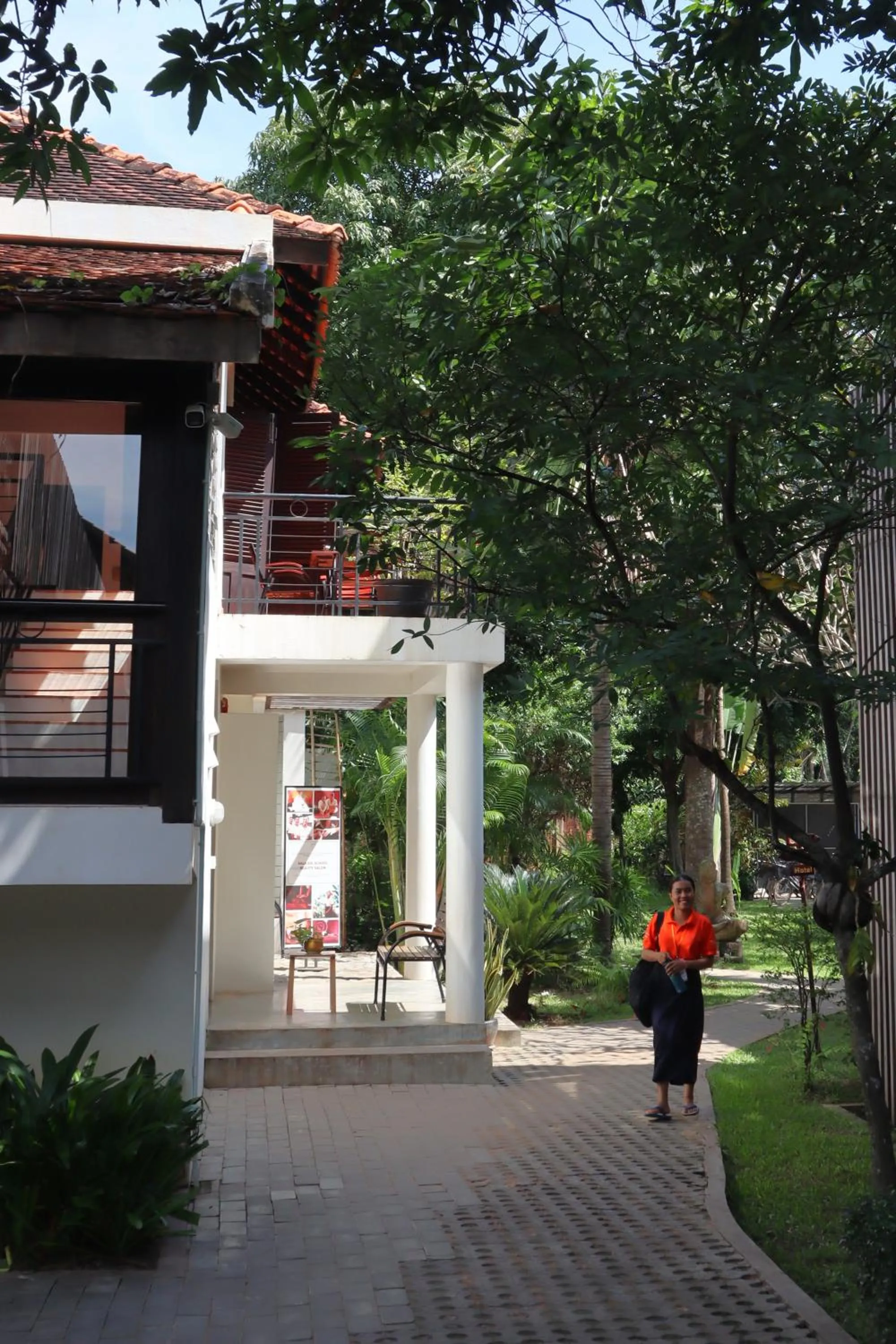 Facade/entrance in Sala Baï Hotel & Restaurant School