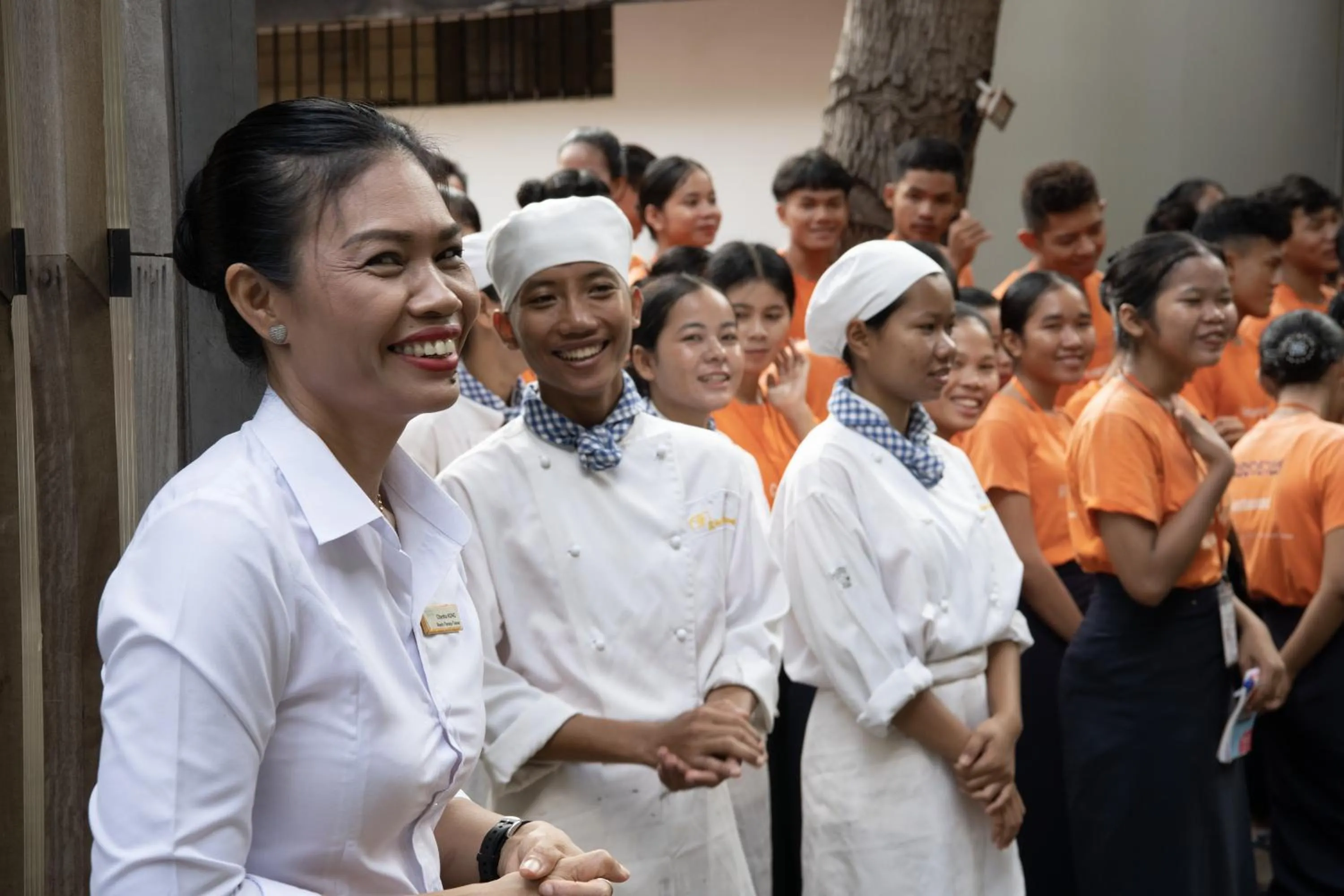 Staff in Sala Baï Hotel & Restaurant School