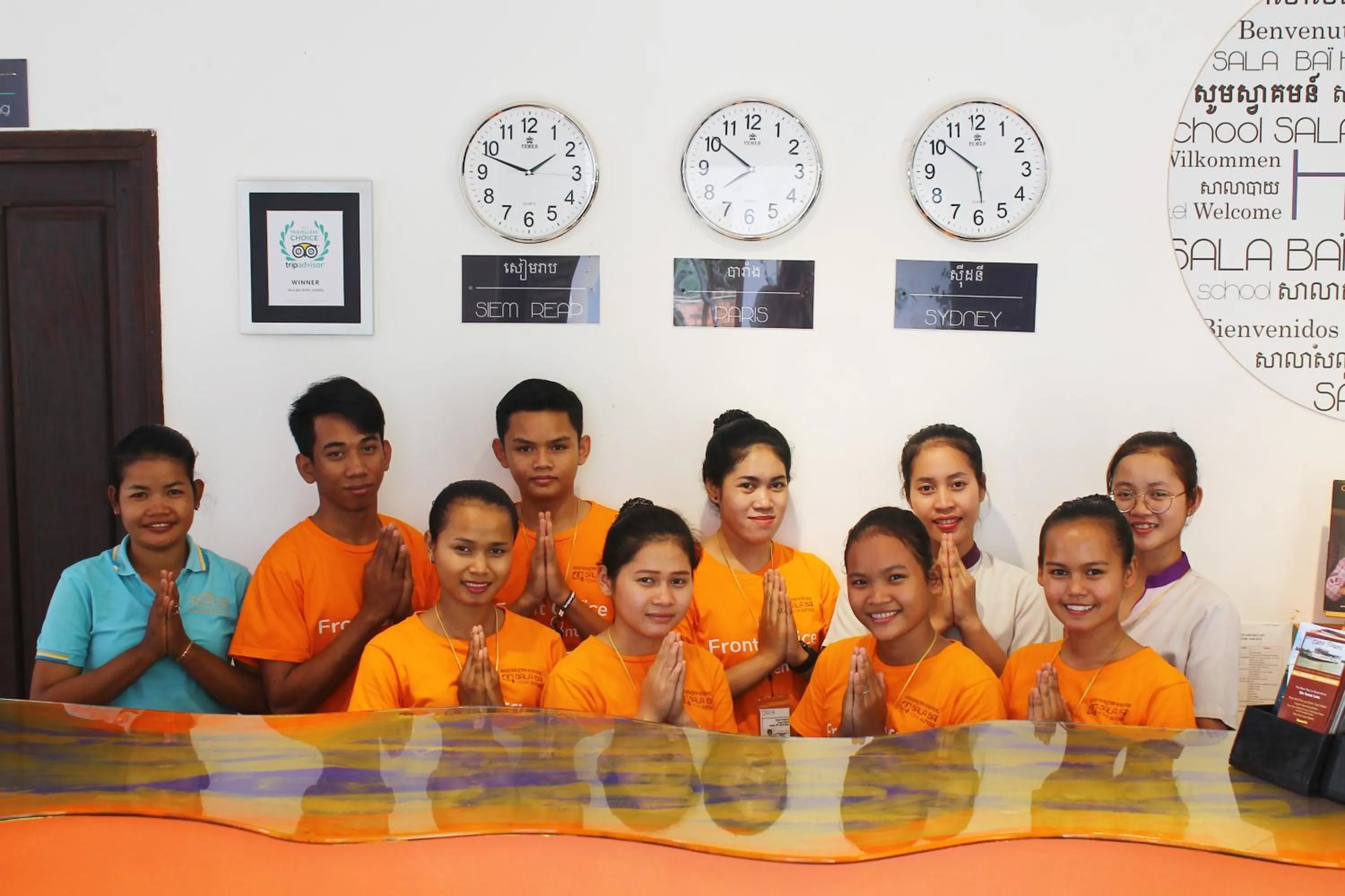 People in Sala Baï Hotel & Restaurant School