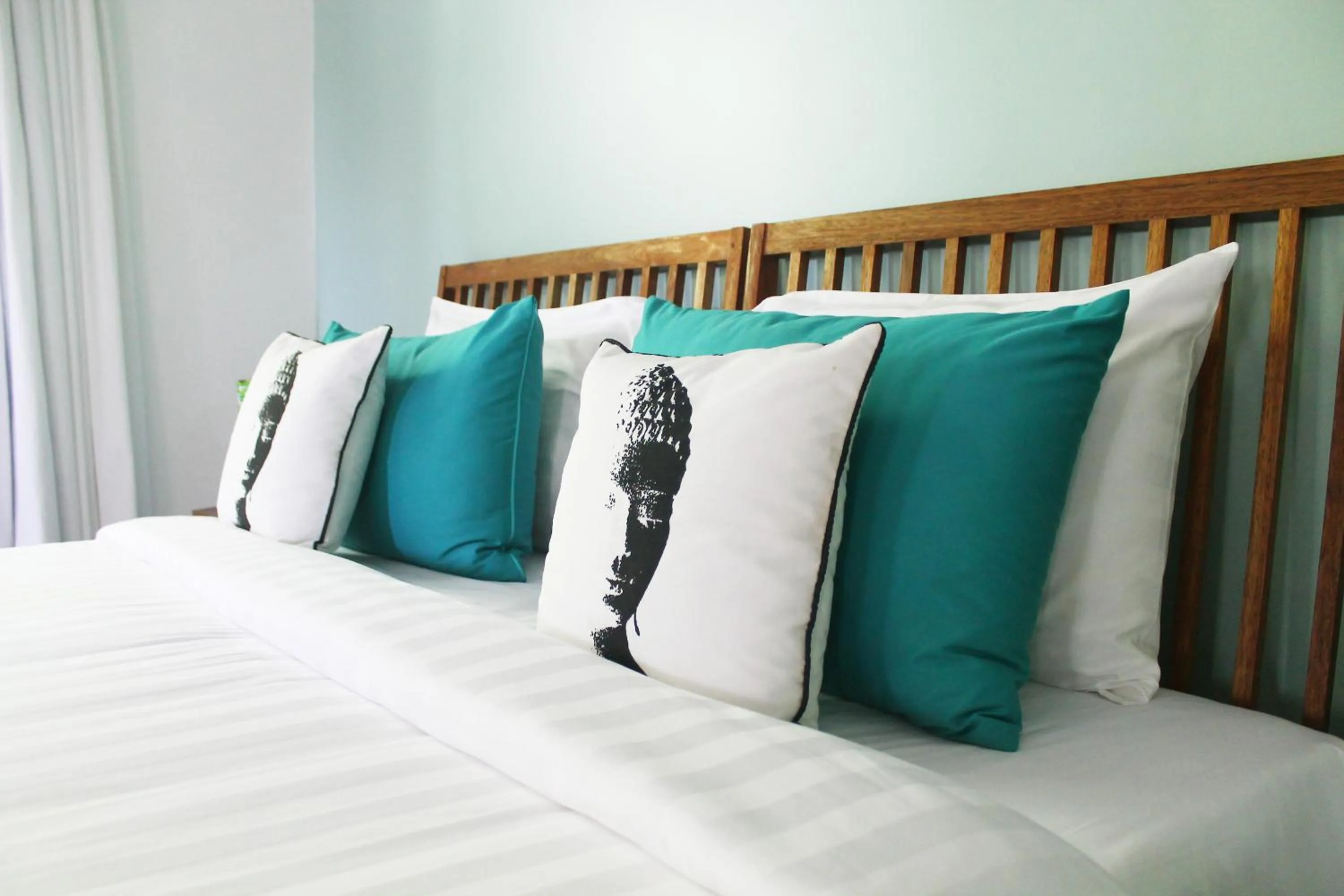 Bed in Sala Baï Hotel & Restaurant School