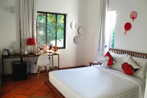 Bed in Sala Baï Hotel & Restaurant School