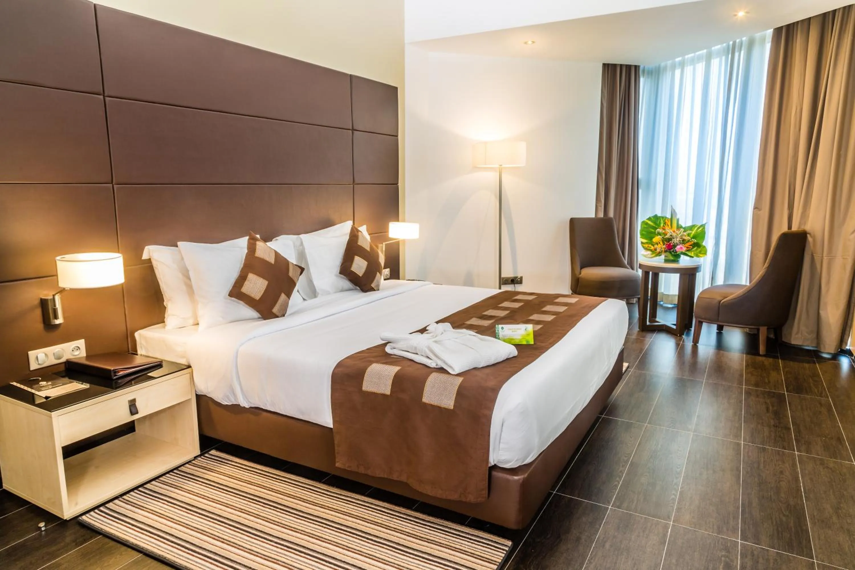 Bed in Azalaï Hôtel Abidjan