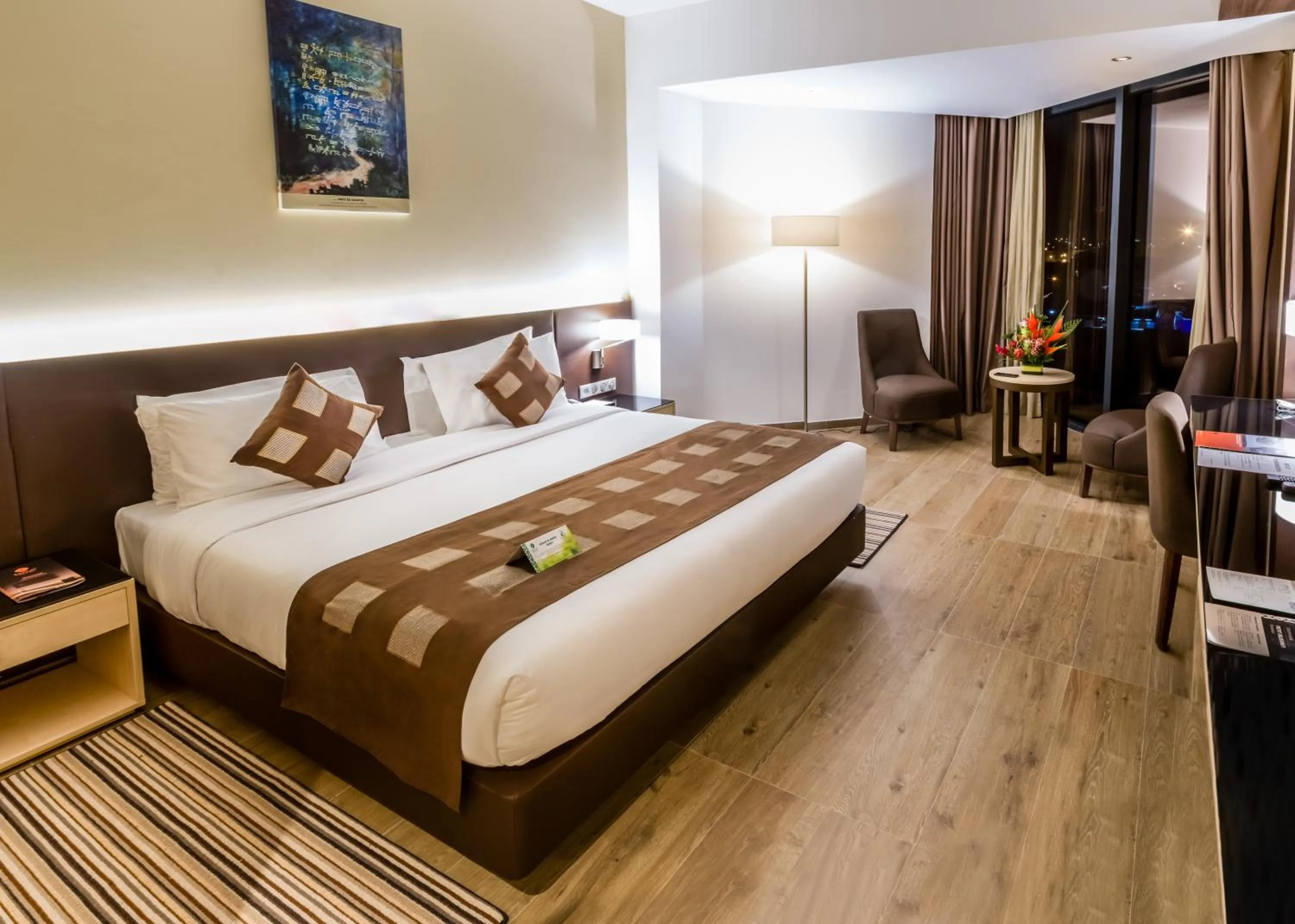 Bed in Azalaï Hôtel Abidjan