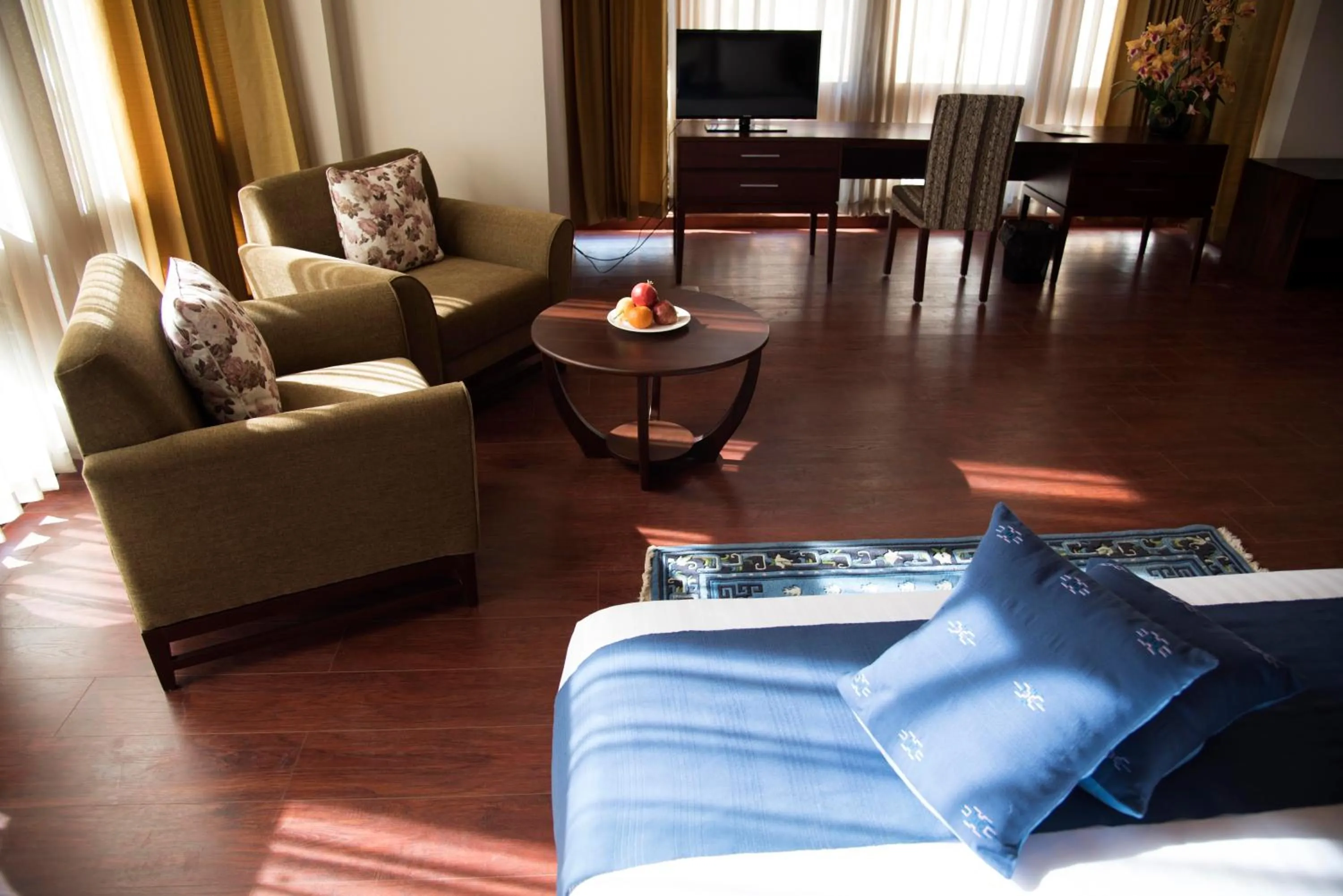 Seating area in CityHotel, Thimphu