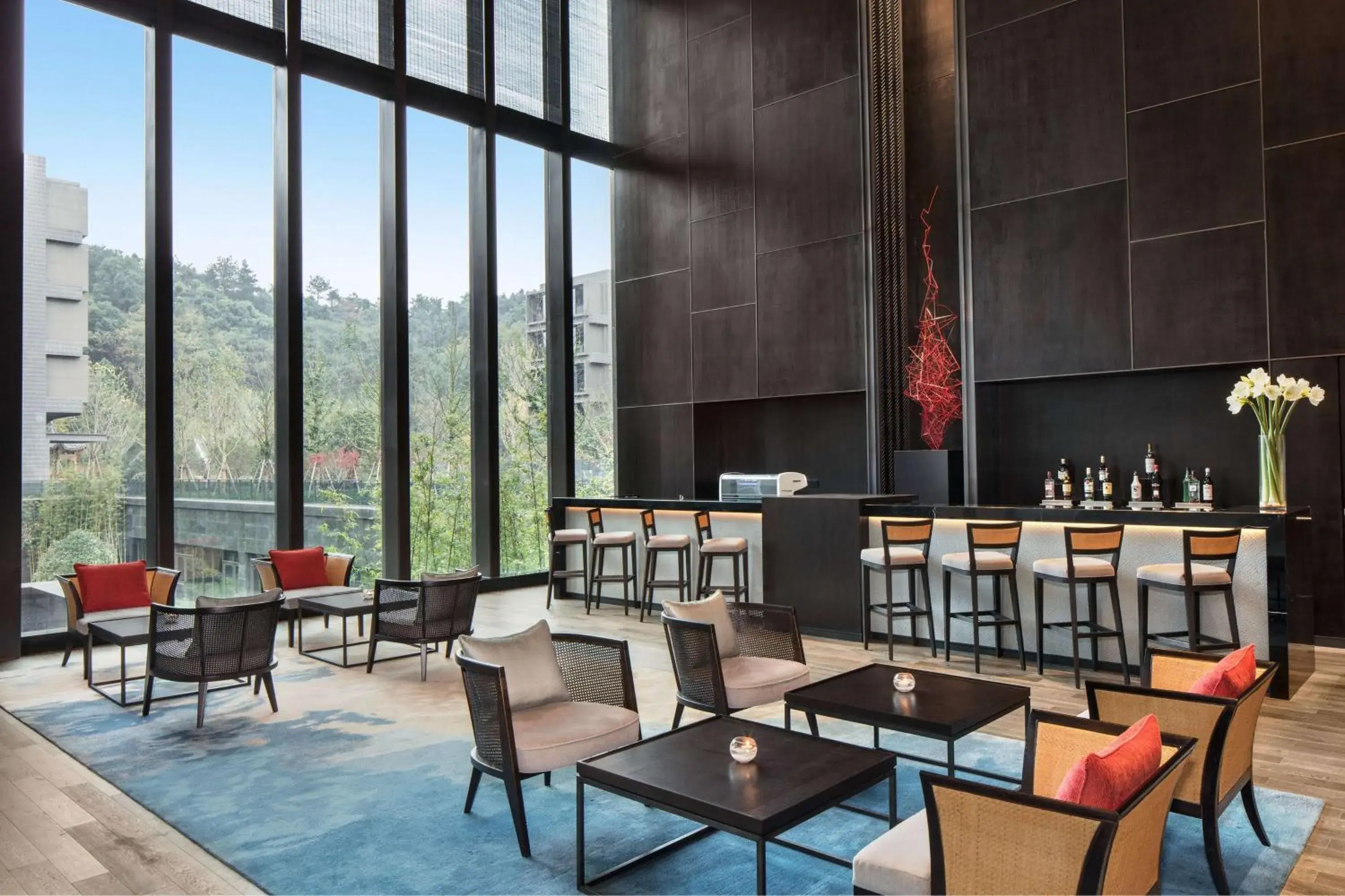 Lobby or reception in Hilton Ningbo Dongqian Lake Lobby or reception in Hilton Ningbo Dongqian Lake