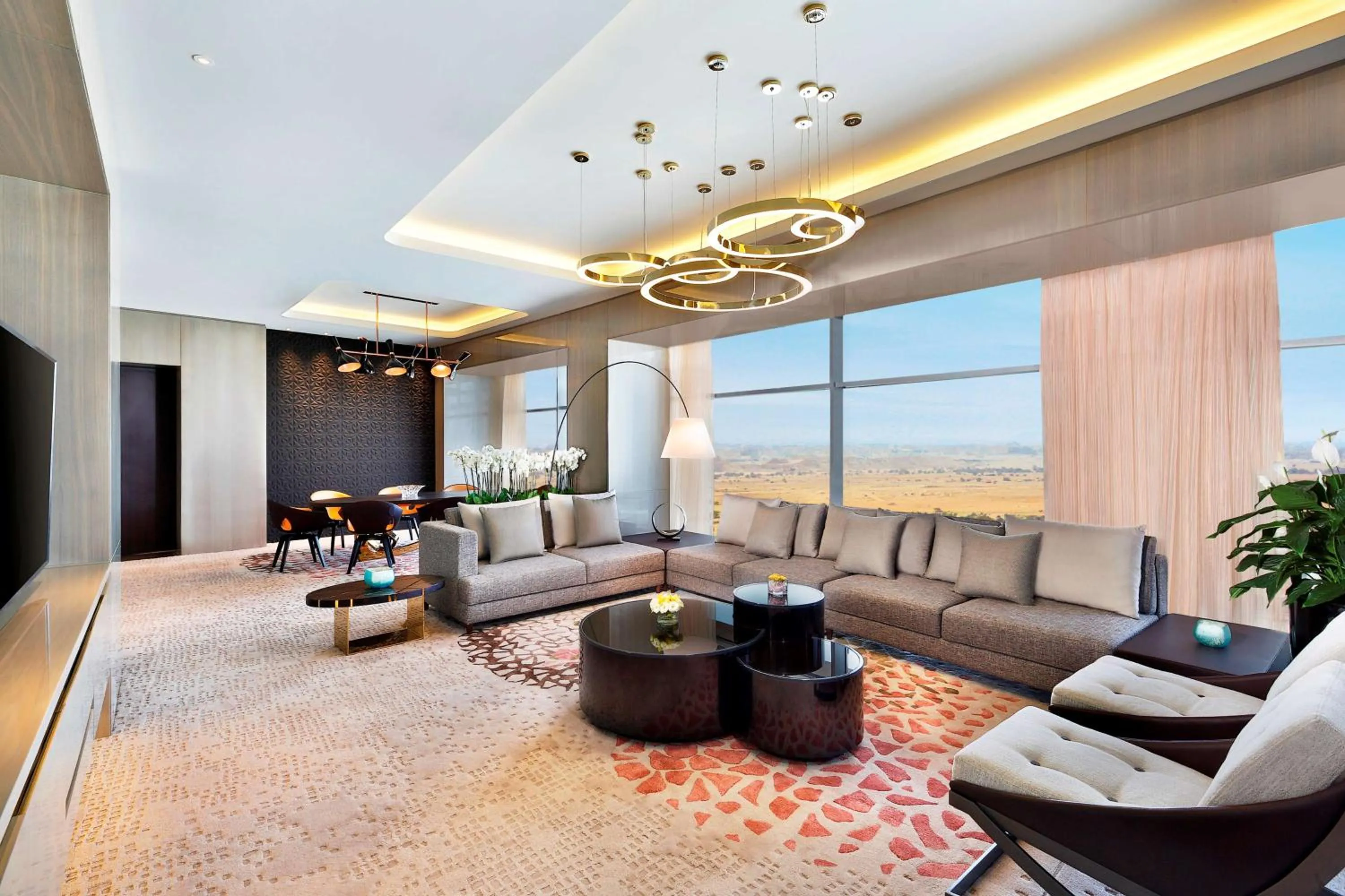 Living room in AlRayyan Hotel Doha, Curio Collection by Hilton