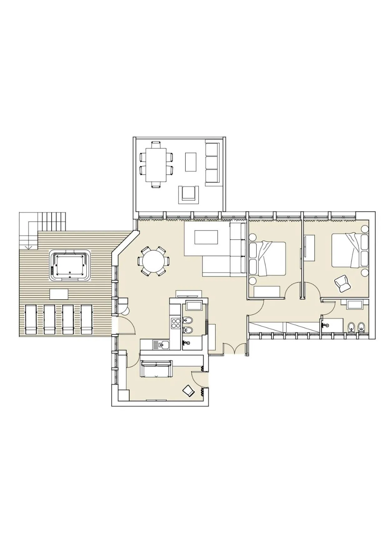 Floor plan in Villa Poseidon