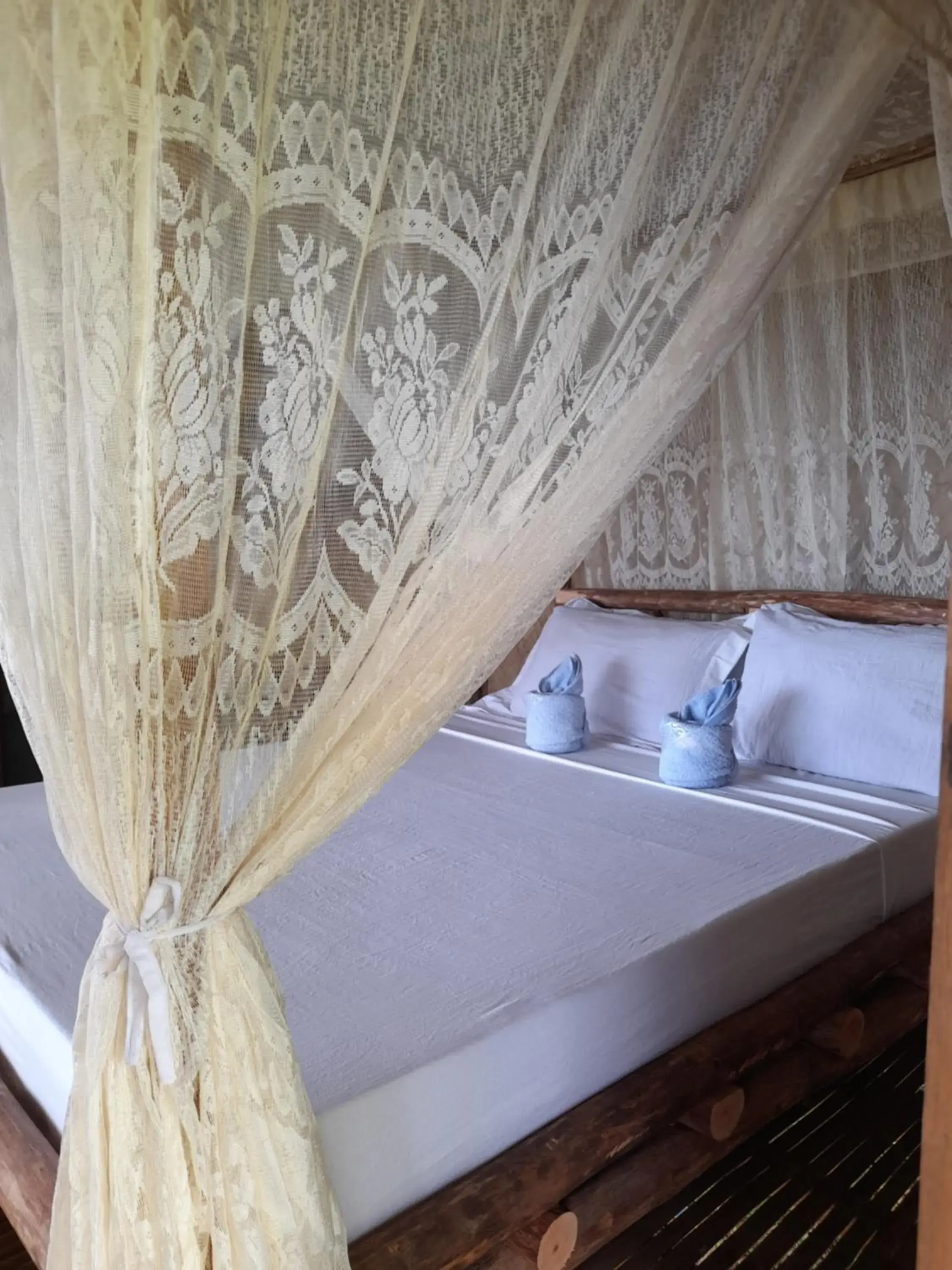 Bed in Erlittop Nature Lodge Bed in Erlittop Nature Lodge