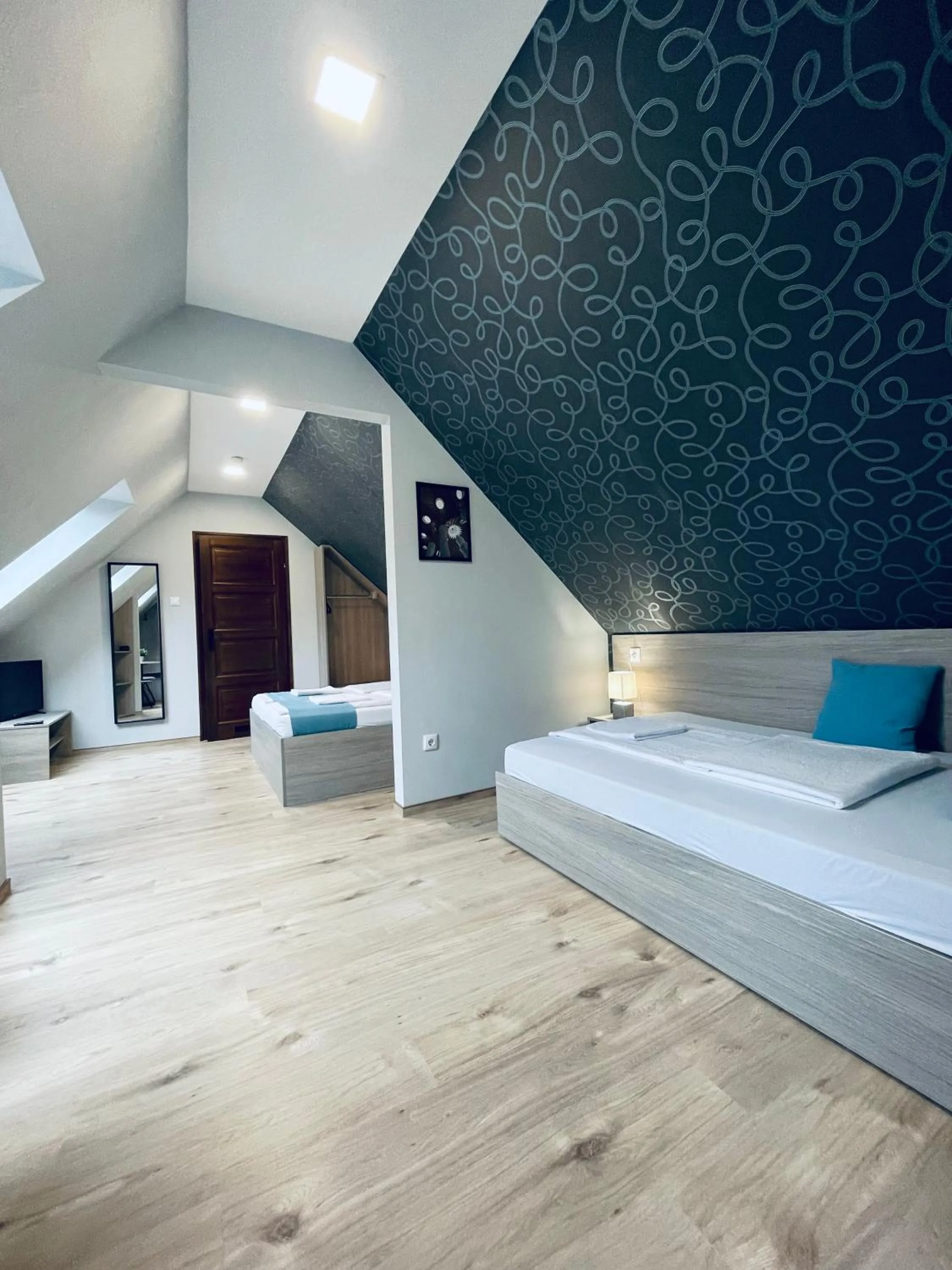 Property building, Bed in Thermal Apartman