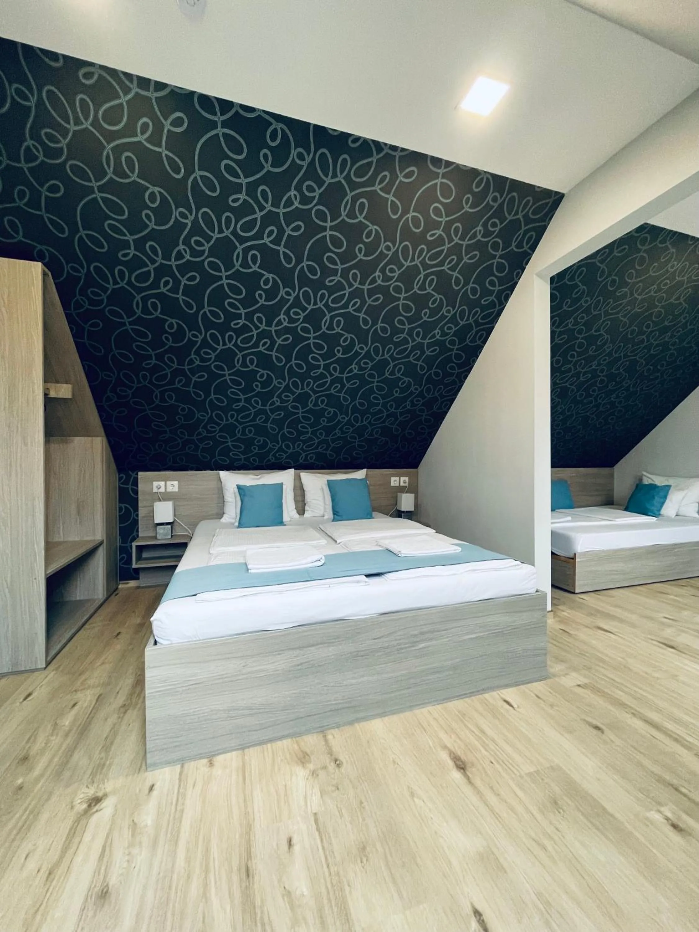 Property building, Bed in Thermal Apartman