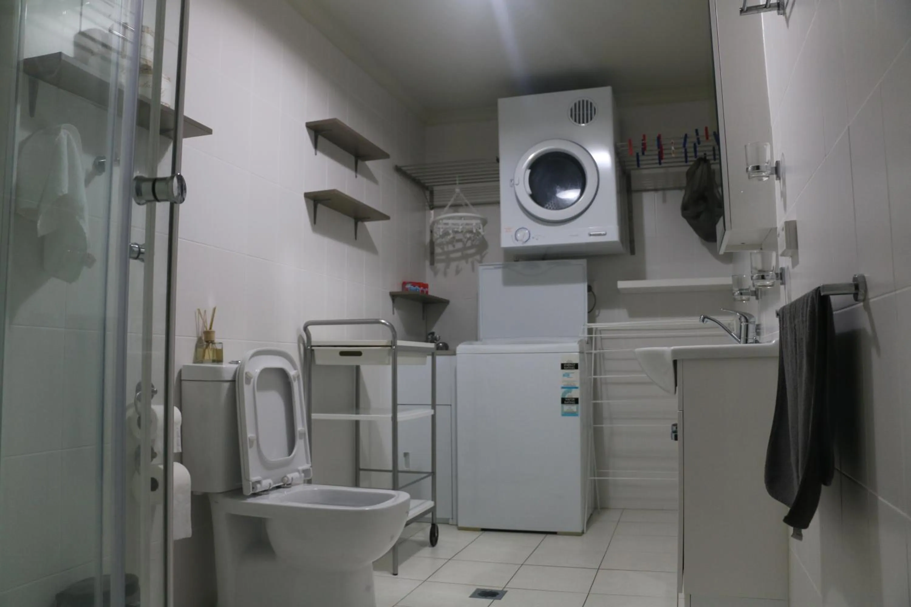 Shower in Westside Studio Apartments