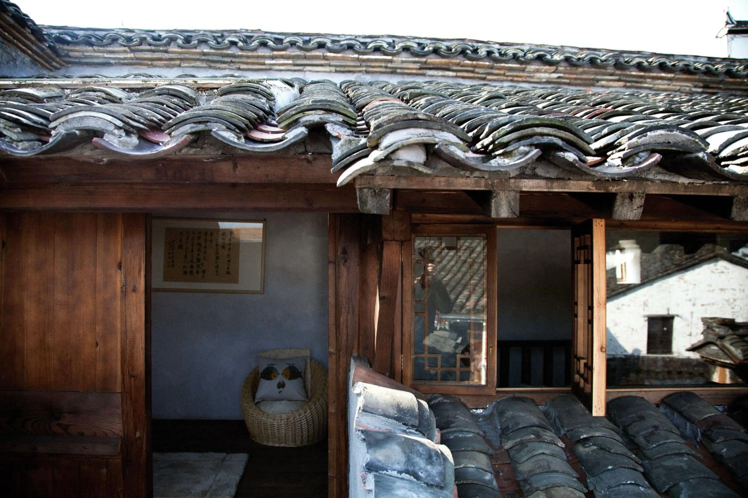 Balcony/Terrace in WuYuan QiYe YanXiang Guesthouse