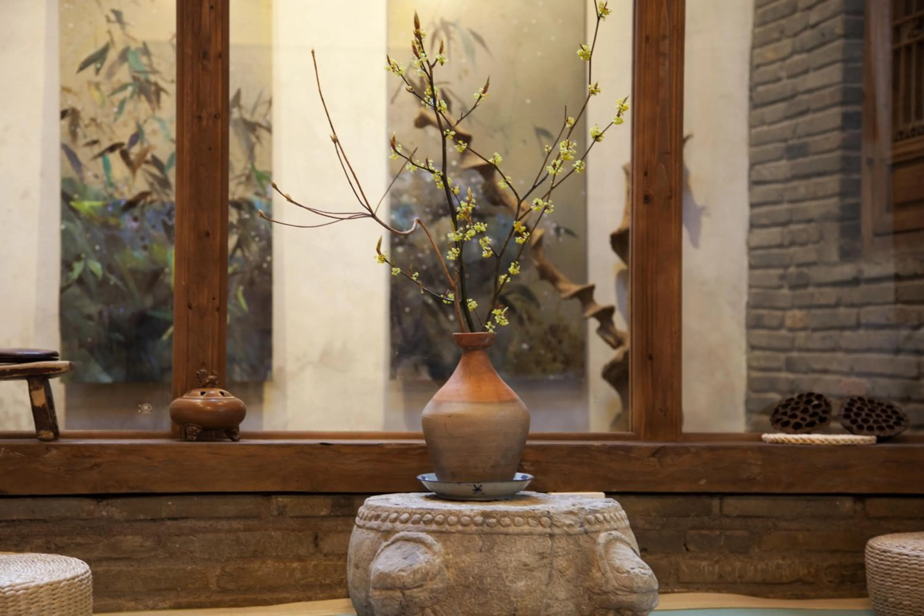 Decorative detail in WuYuan QiYe YanXiang Guesthouse