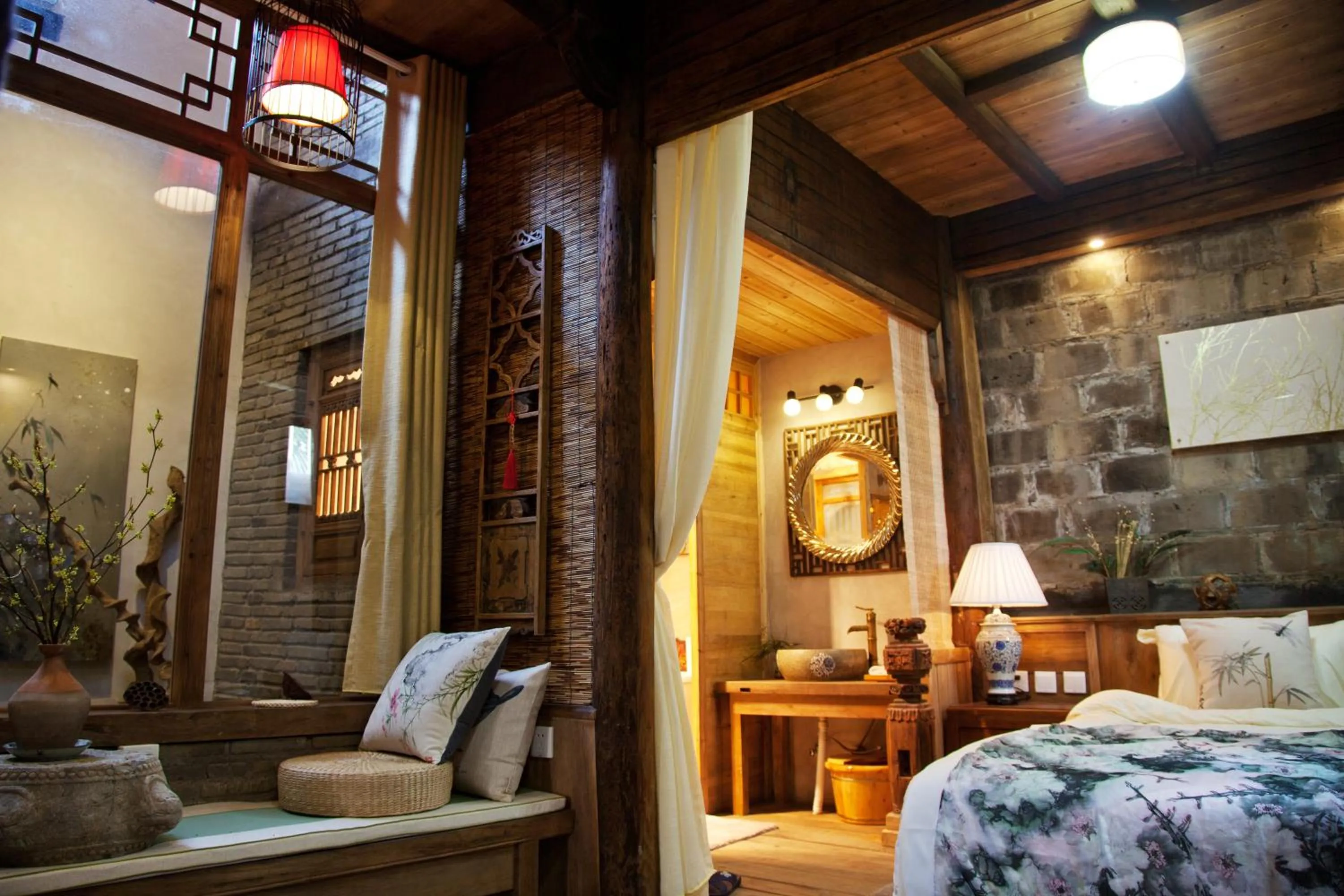 Photo of the whole room, Bed in WuYuan QiYe YanXiang Guesthouse