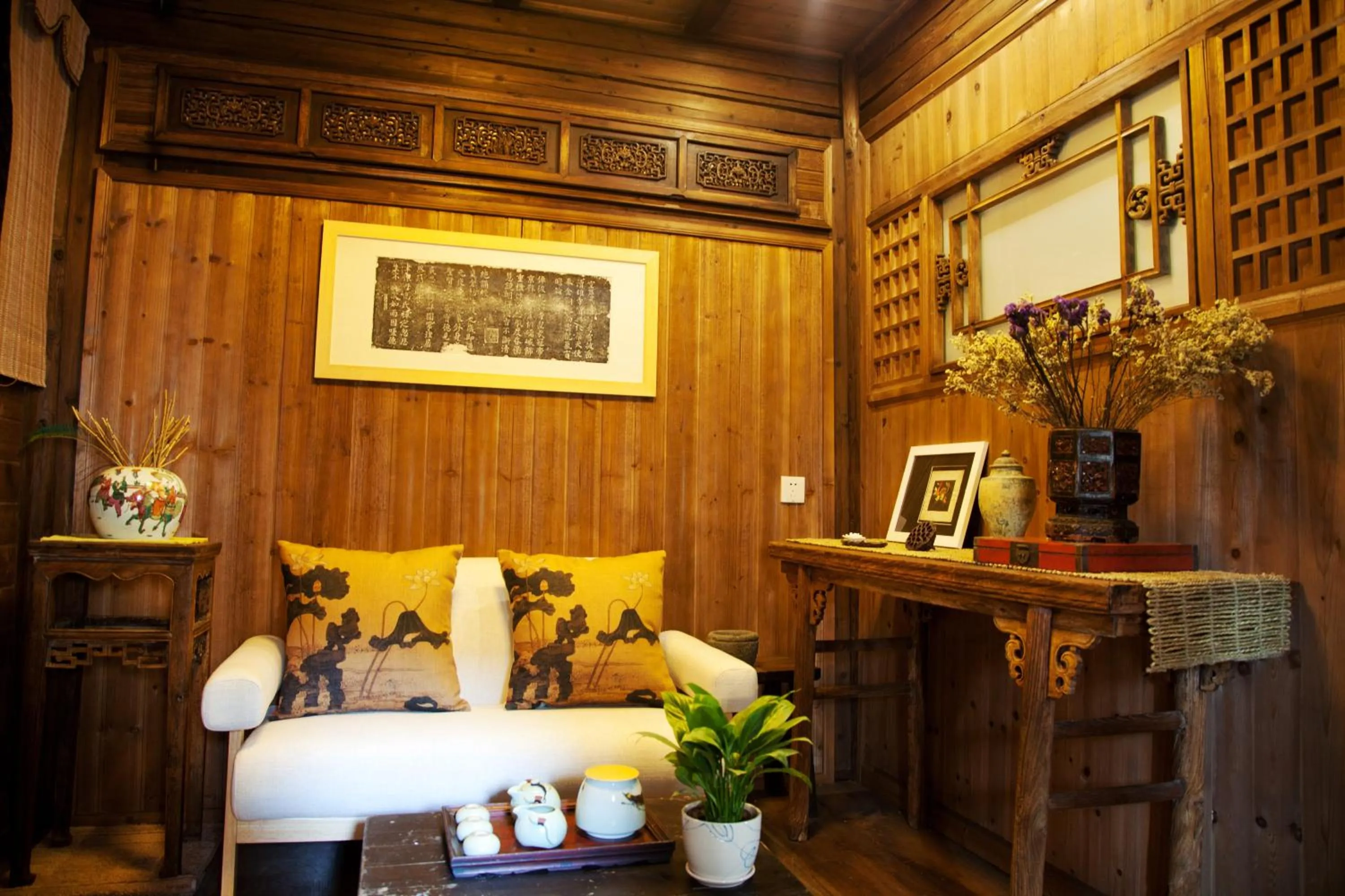 Coffee/tea facilities, Bed in WuYuan QiYe YanXiang Guesthouse