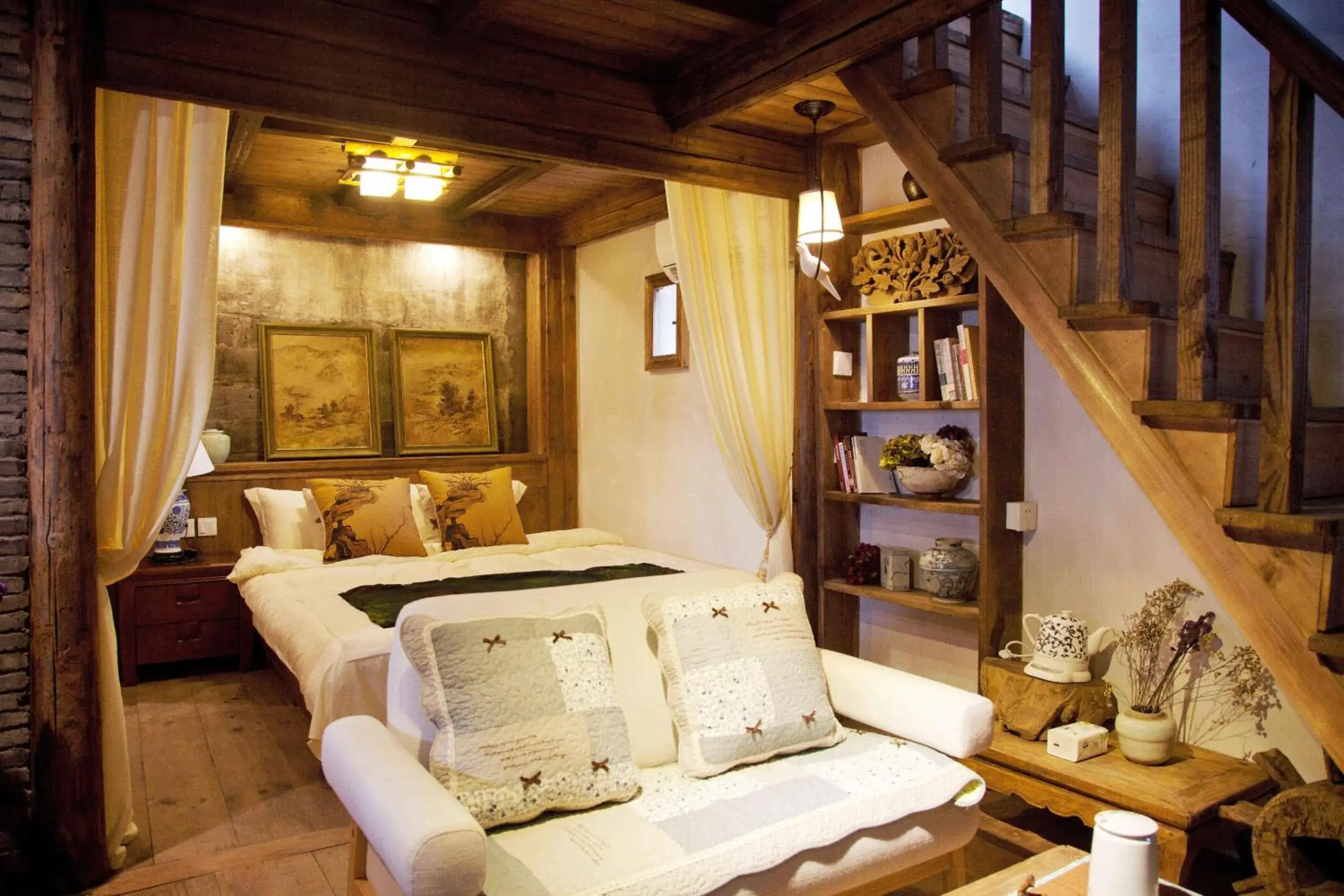 Duplex Family Suite with View in WuYuan QiYe YanXiang Guesthouse Duplex Family Suite with View in WuYuan QiYe YanXiang Guesthouse