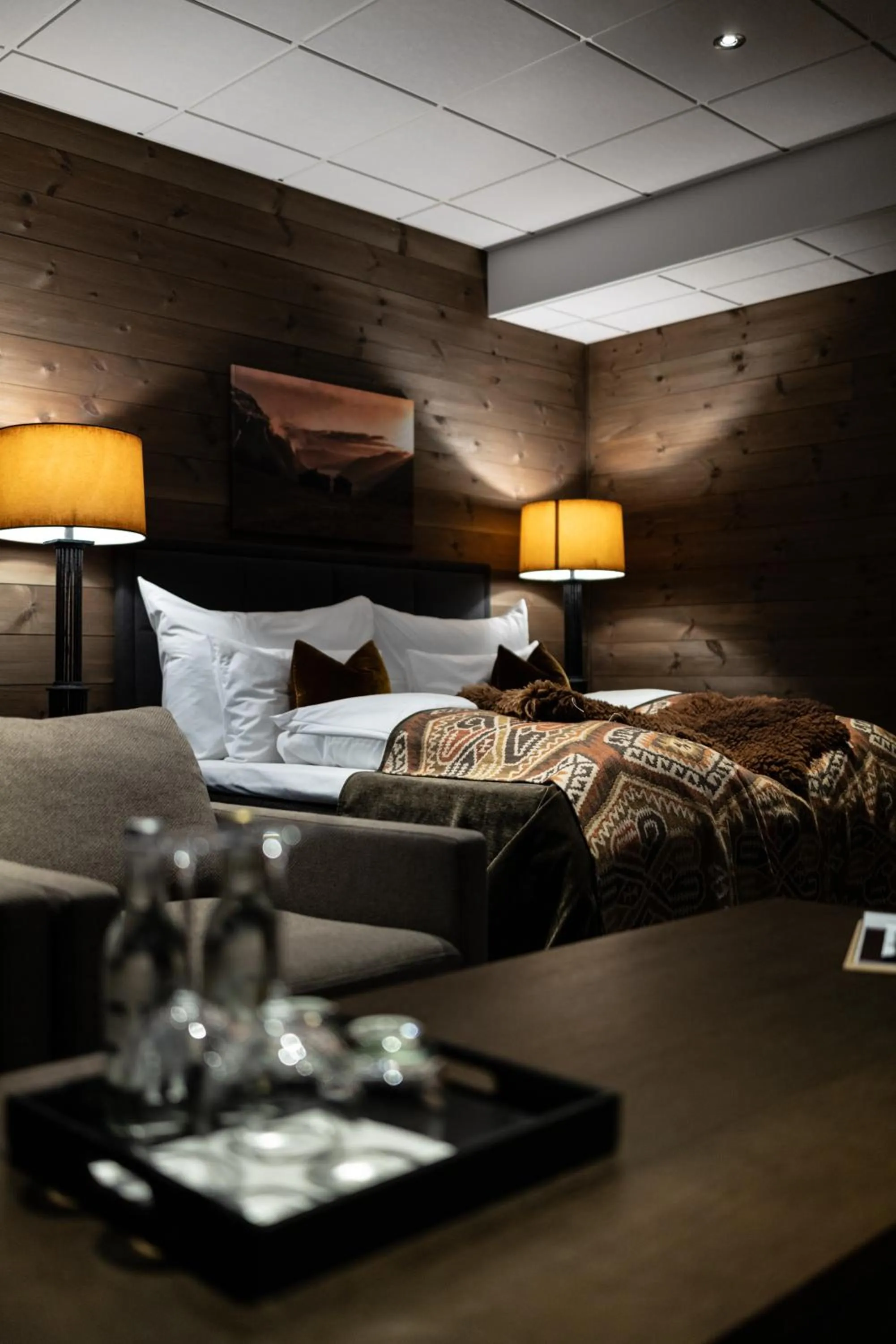 Bed in Blåtind Boutique Hotel