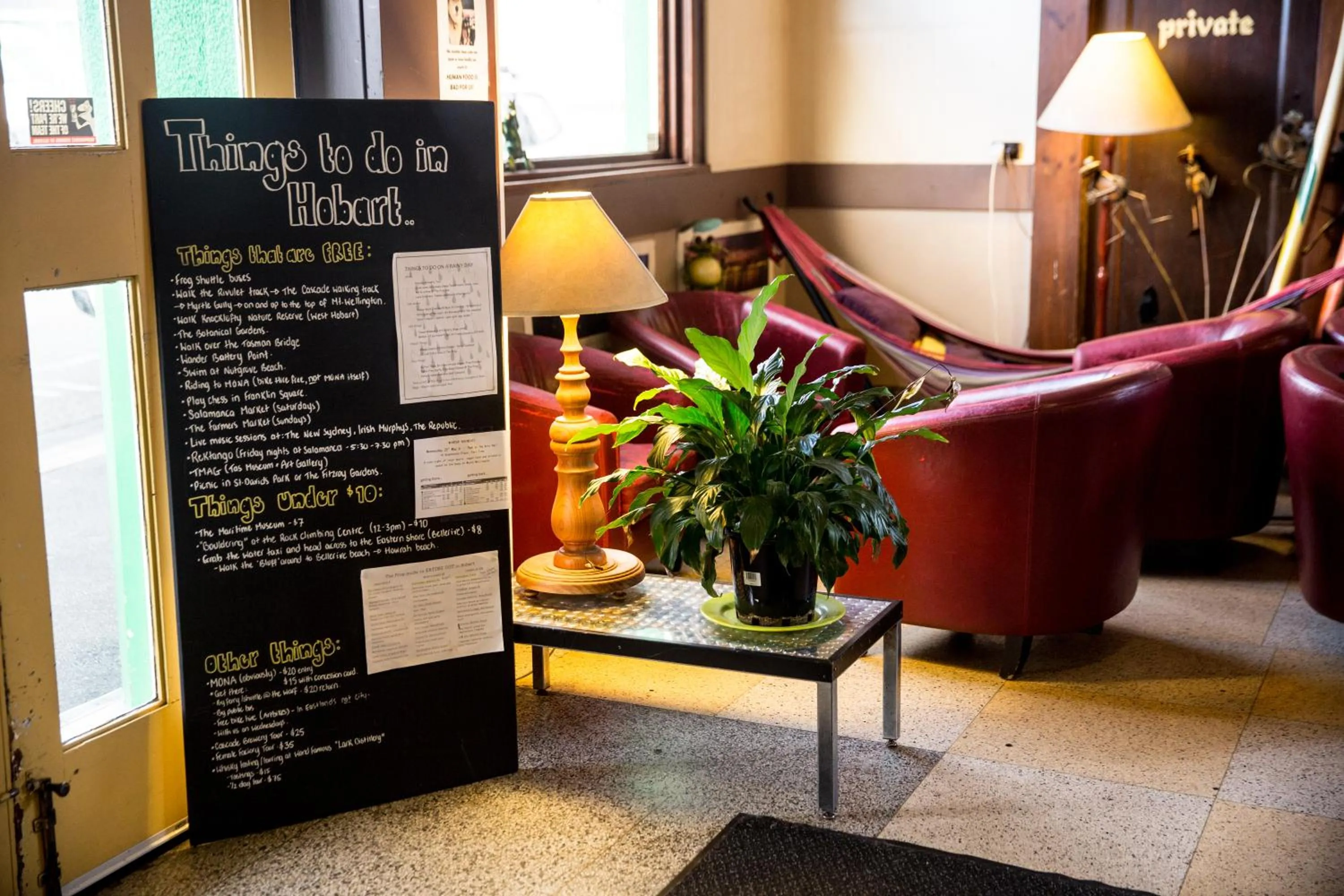 Lobby or reception in The Pickled Frog