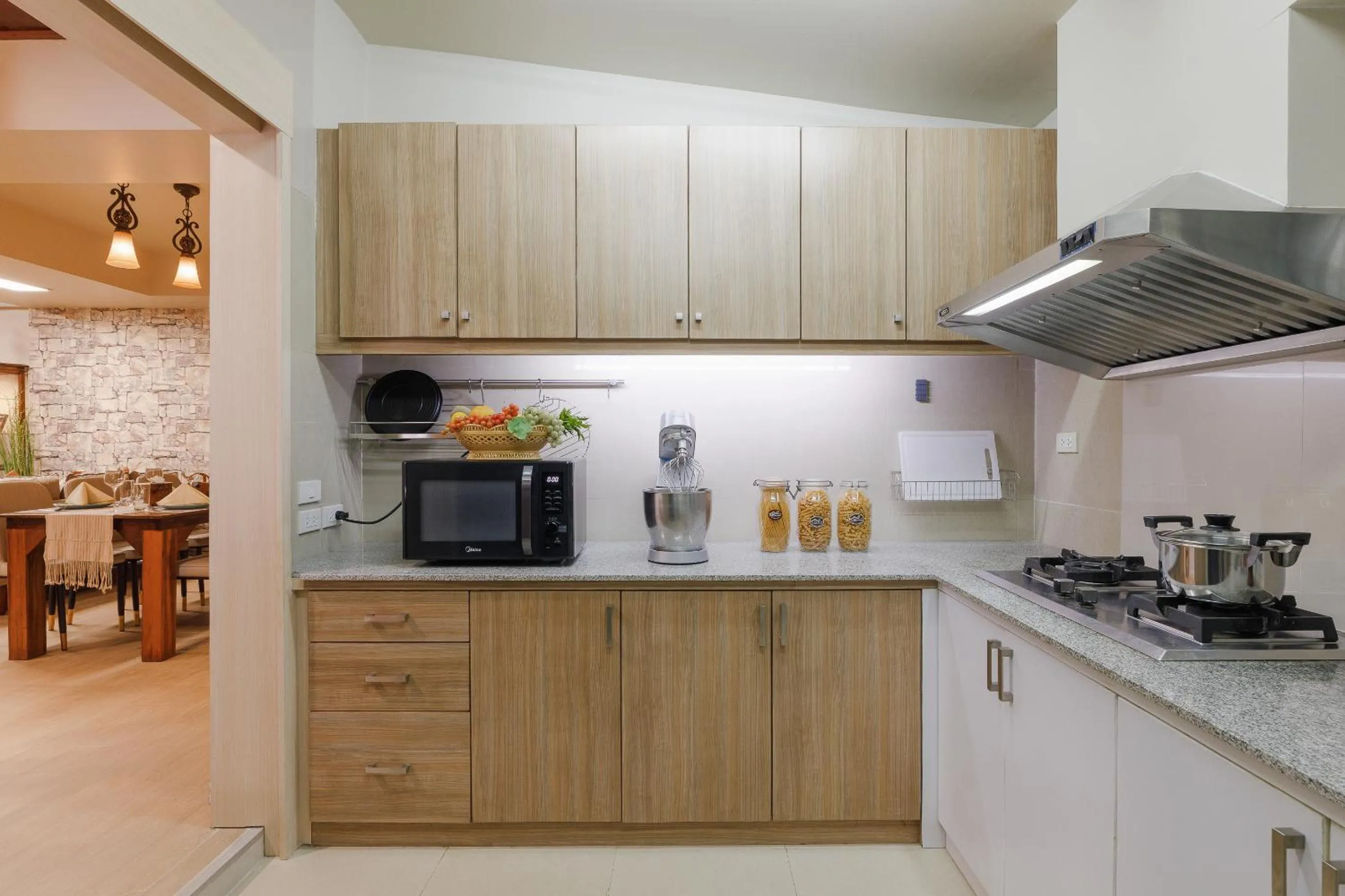 kitchen in Le Charcoa Hotel