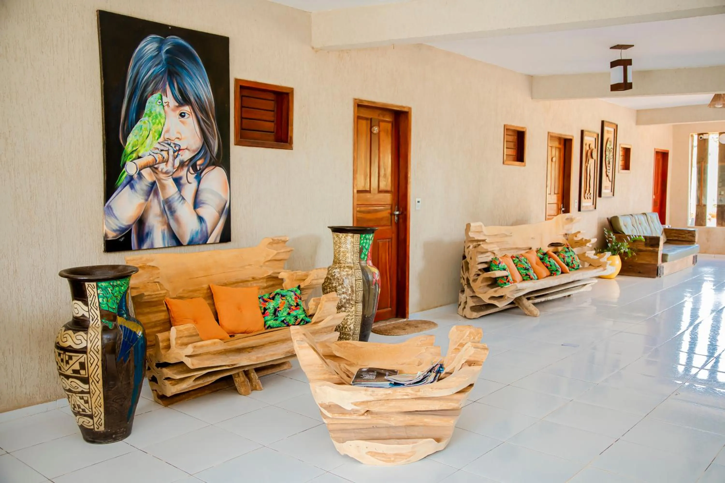 Living room in Hotel Maré Mansa