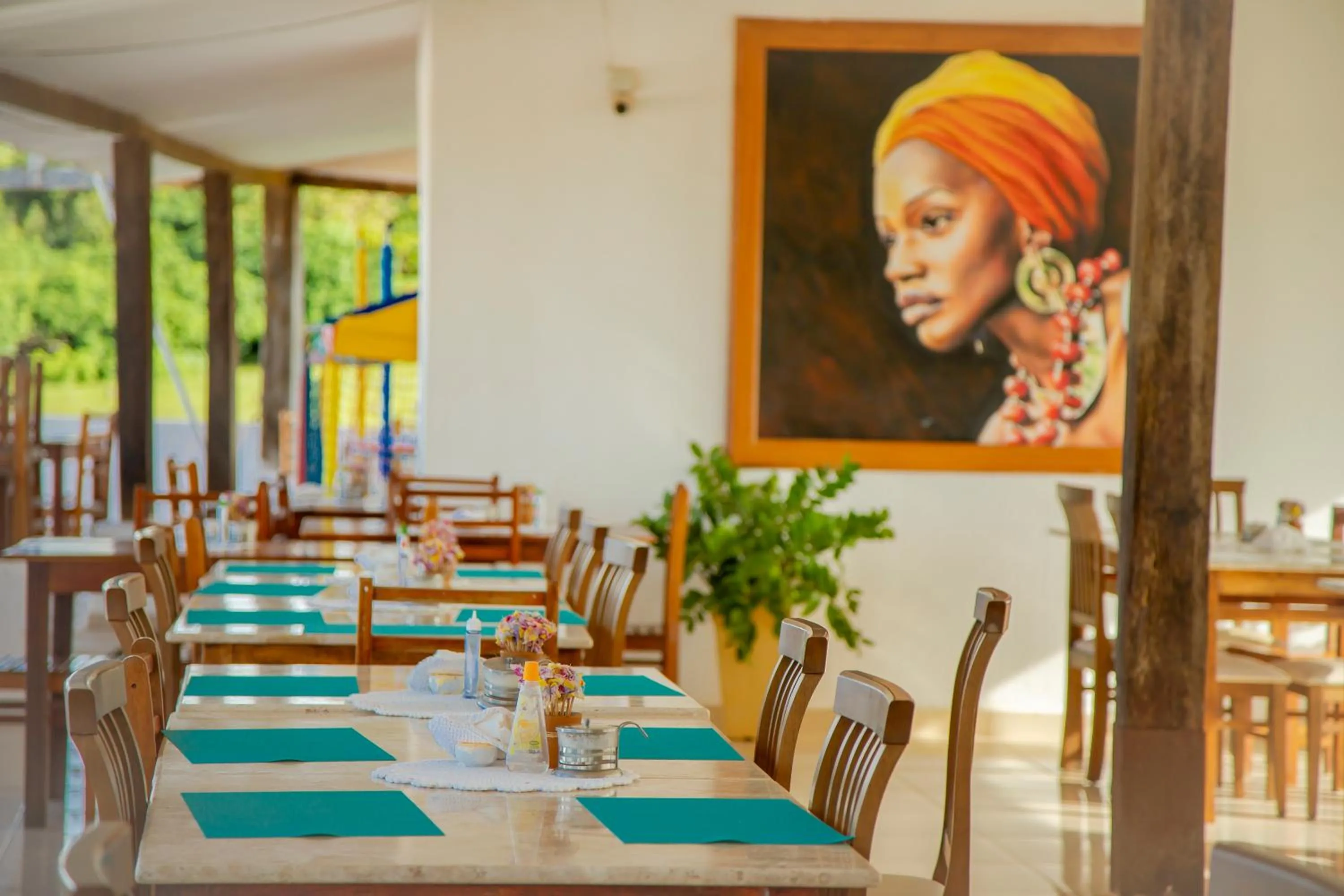 Decorative detail in Hotel Maré Mansa